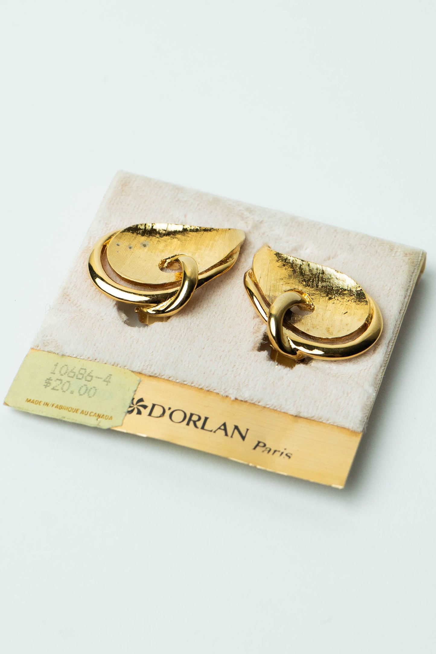The D'Orlan "Feuille de Satin d'Or" Clip-On Earrings