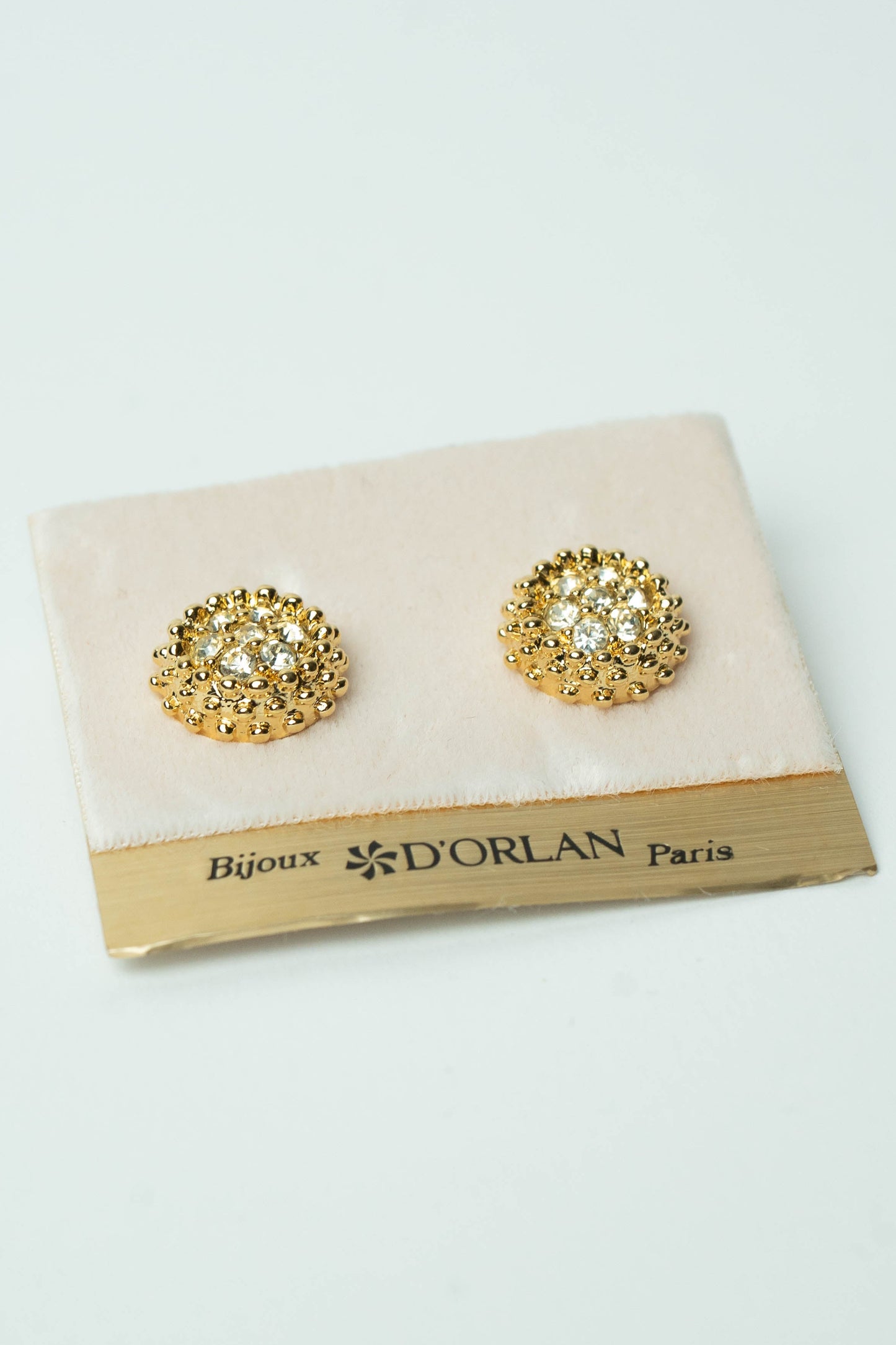 The D’Orlan Pavé d’Étoiles Granulated Button Earrings