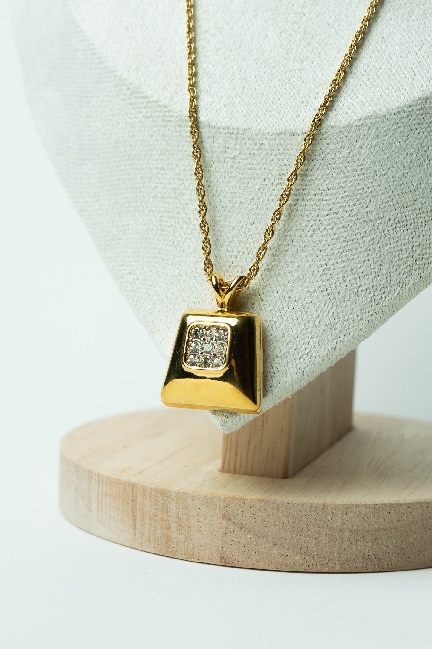 The Nina Ricci Trapèze Pavé Carré Necklace