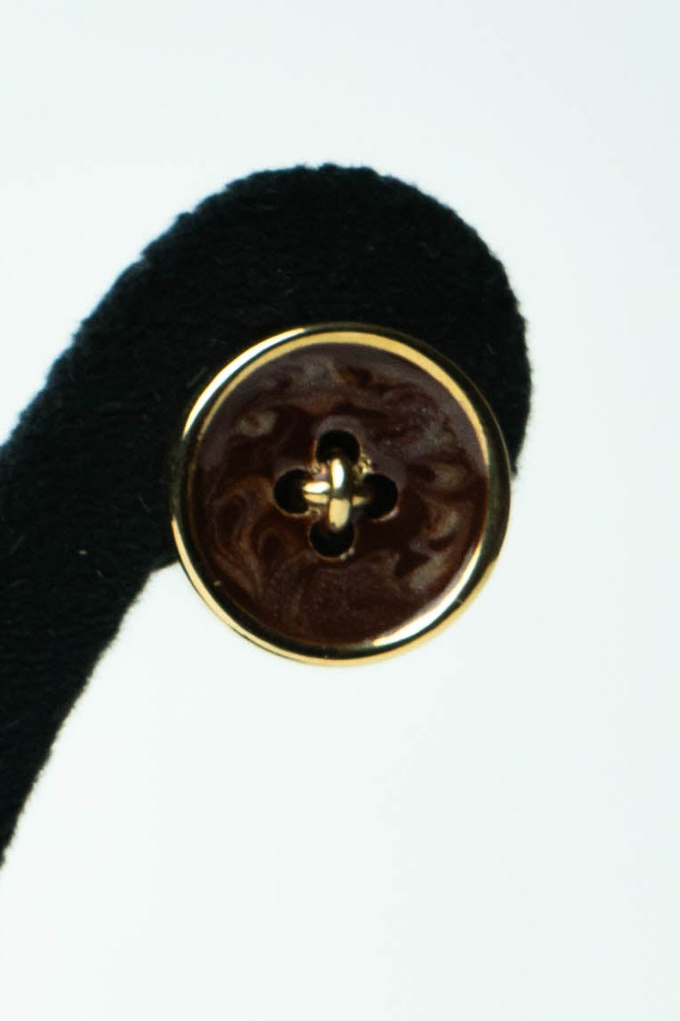 The D'Orlan Bouton de Couture Émail Marbré Earrings