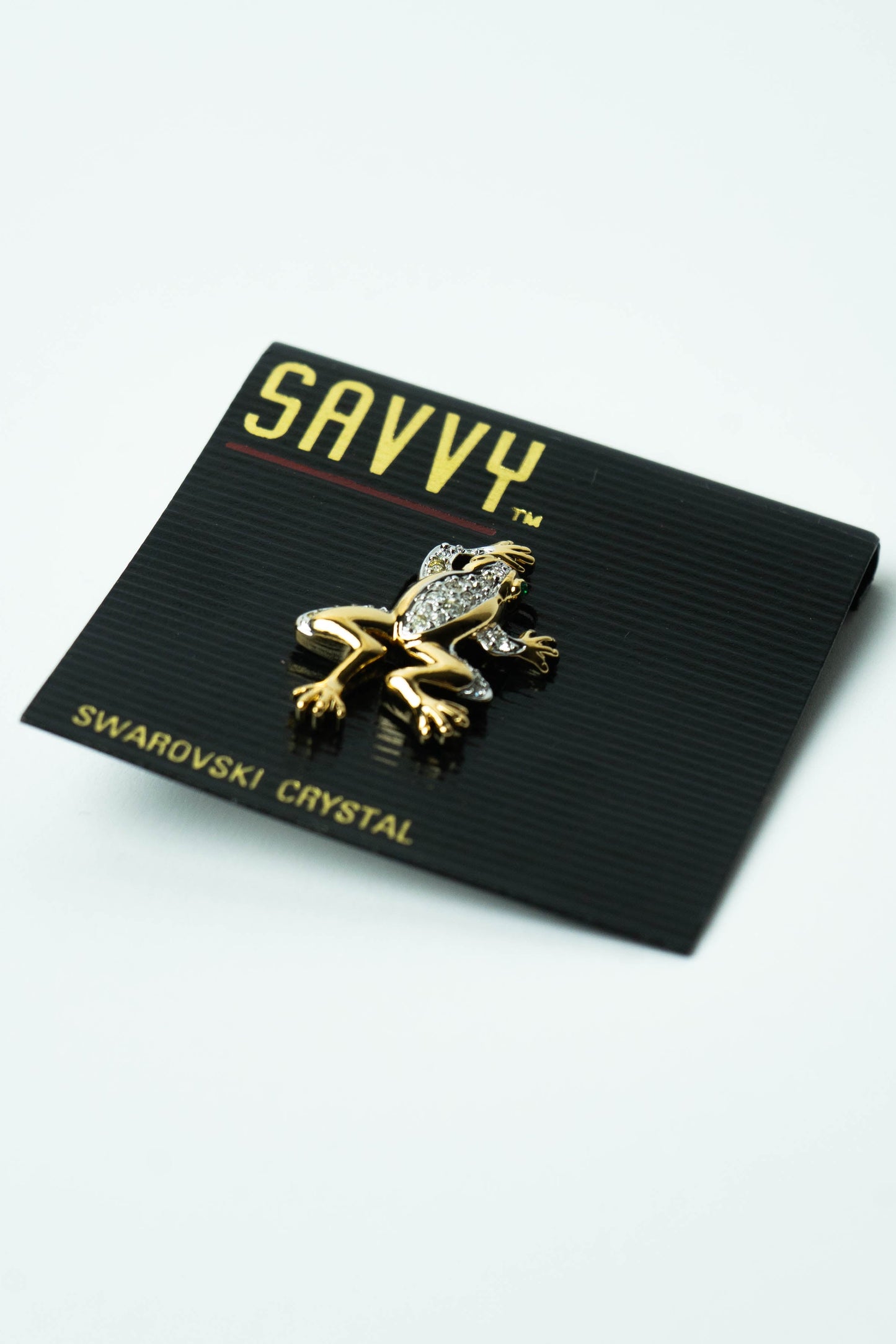 The Savvy by Swarovski "Grenouille Dorée" Crystal Brooch