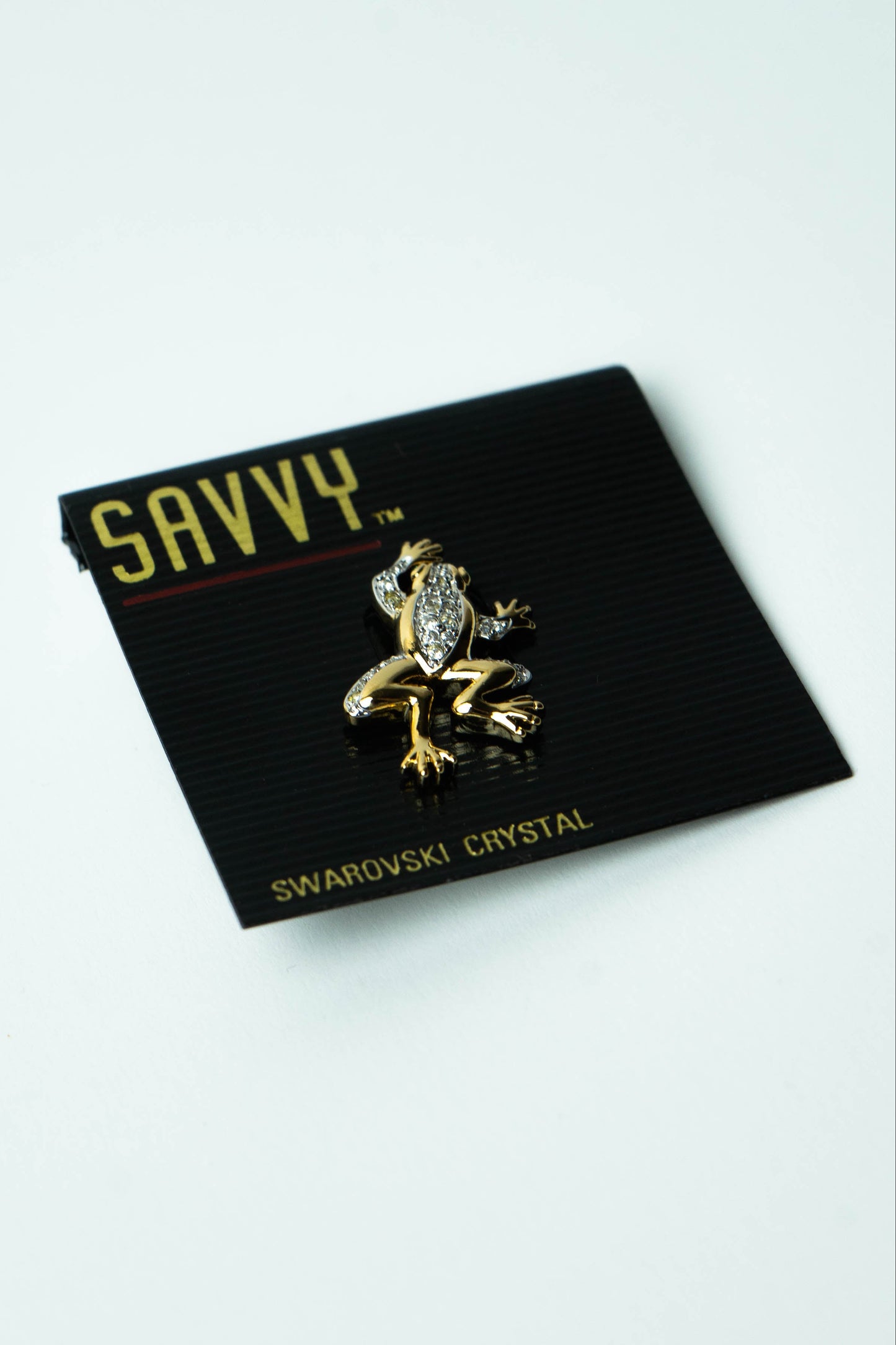 The Savvy by Swarovski "Grenouille Dorée" Crystal Brooch