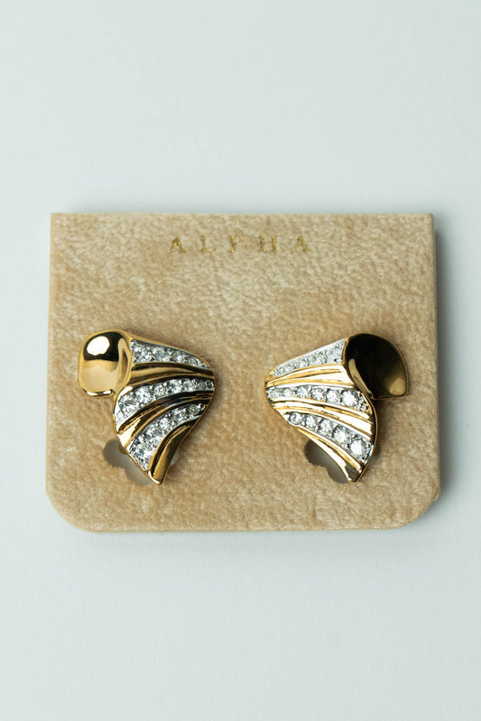 The Alpha Éventail Plissé de Cristal Earrings