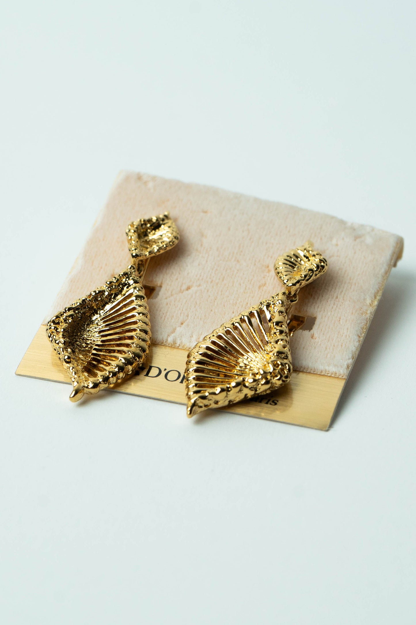 The D'Orlan "Feuille Baroque d'Or" Drop Earrings