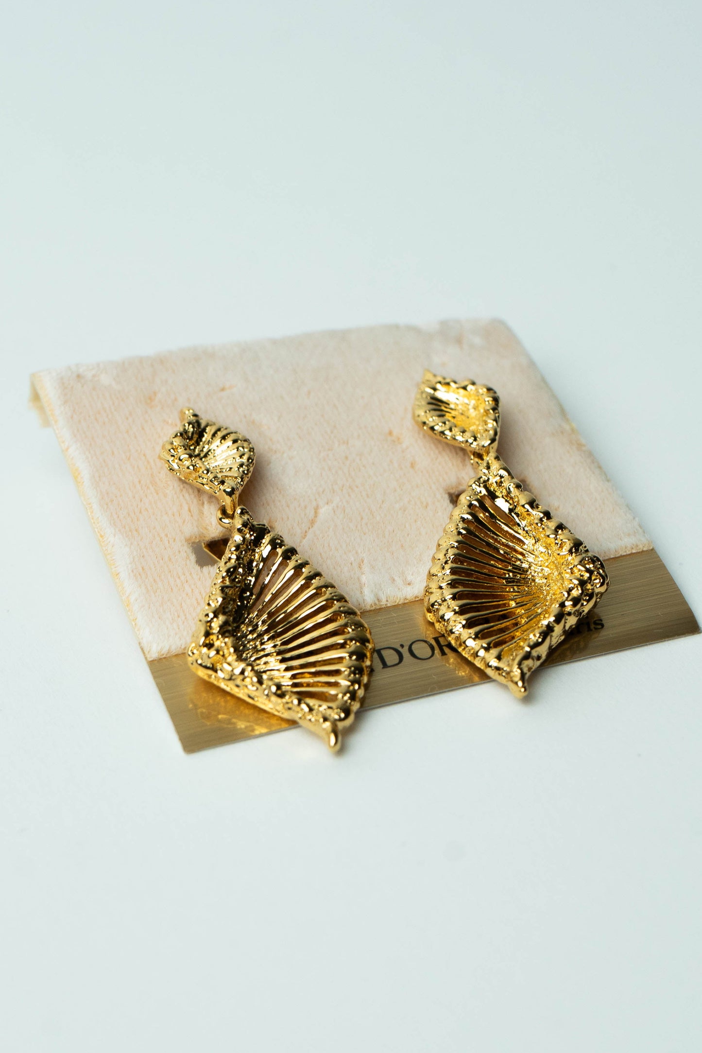 The D'Orlan "Feuille Baroque d'Or" Drop Earrings