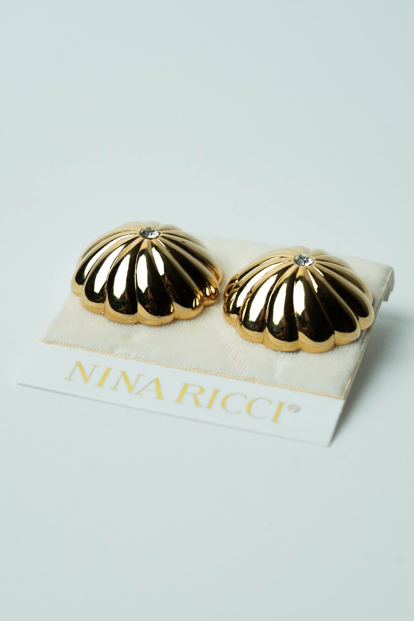 The Nina Ricci "Dôme Tourbillon d'Or" Clip-On Earrings