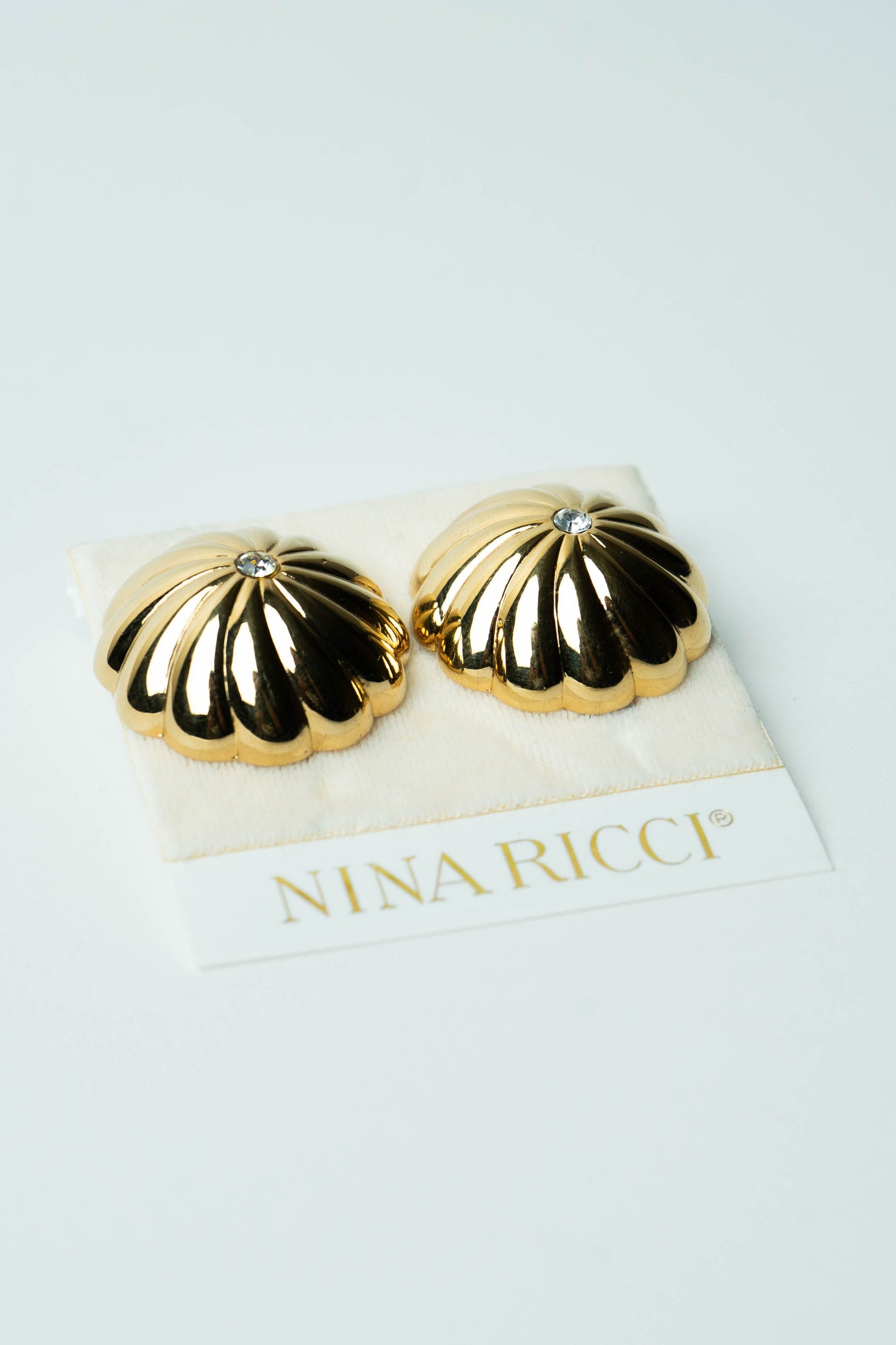 The Nina Ricci "Dôme Tourbillon d'Or" Clip-On Earrings
