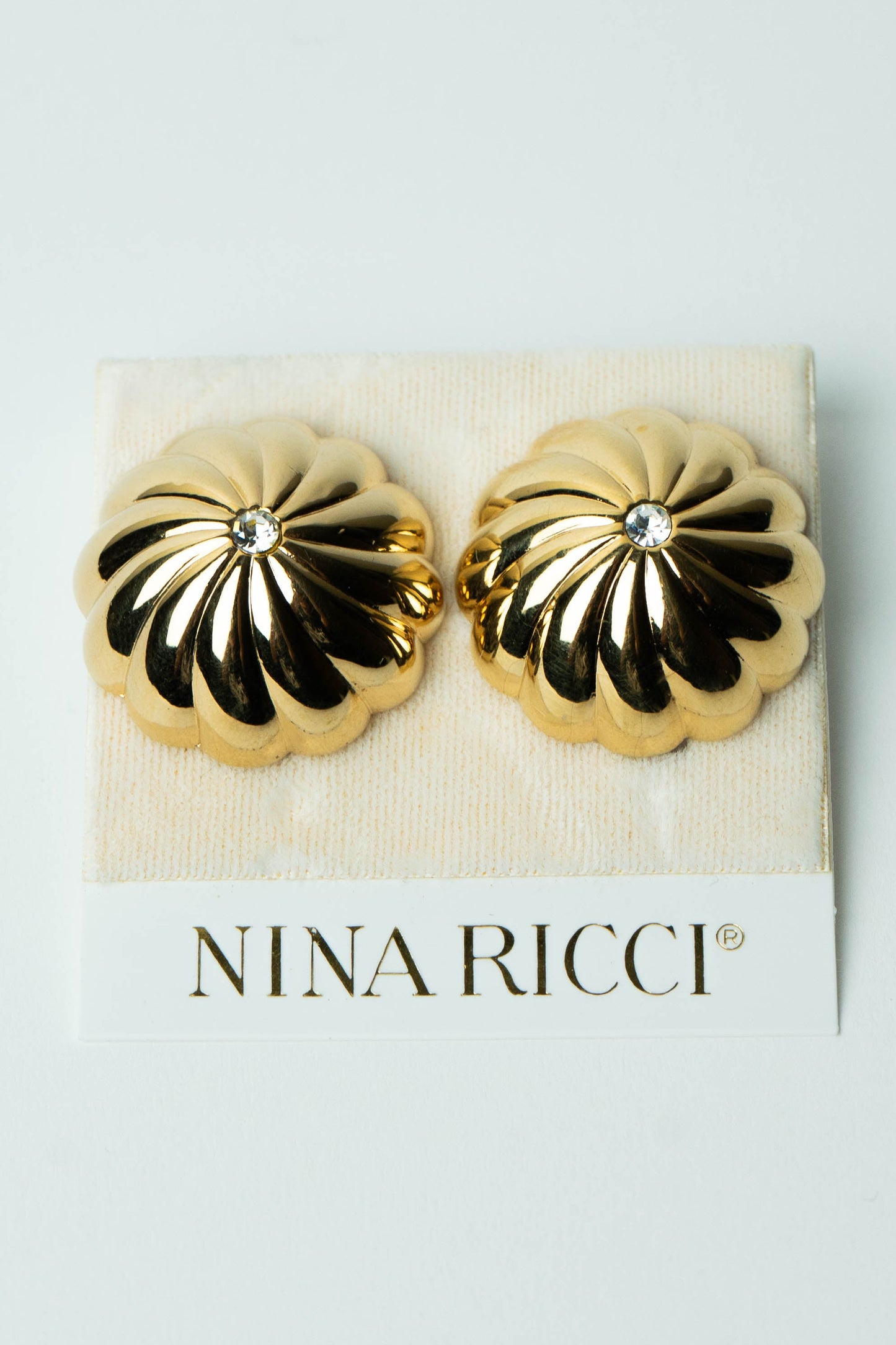 The Nina Ricci "Dôme Tourbillon d'Or" Clip-On Earrings