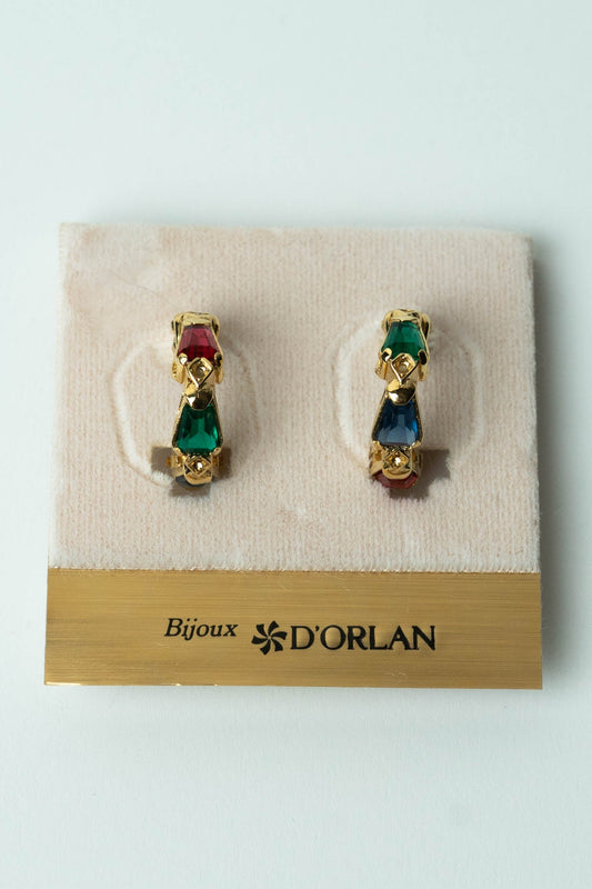 The D'Orlan "Mosaïque de Joyaux" Hoop Earrings