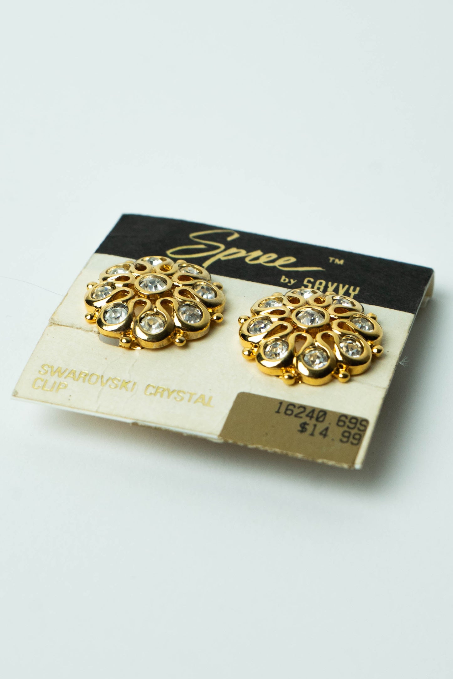 The Swarovski Spree by Savvy "Rosace de Cristal" Clip-On Earrings