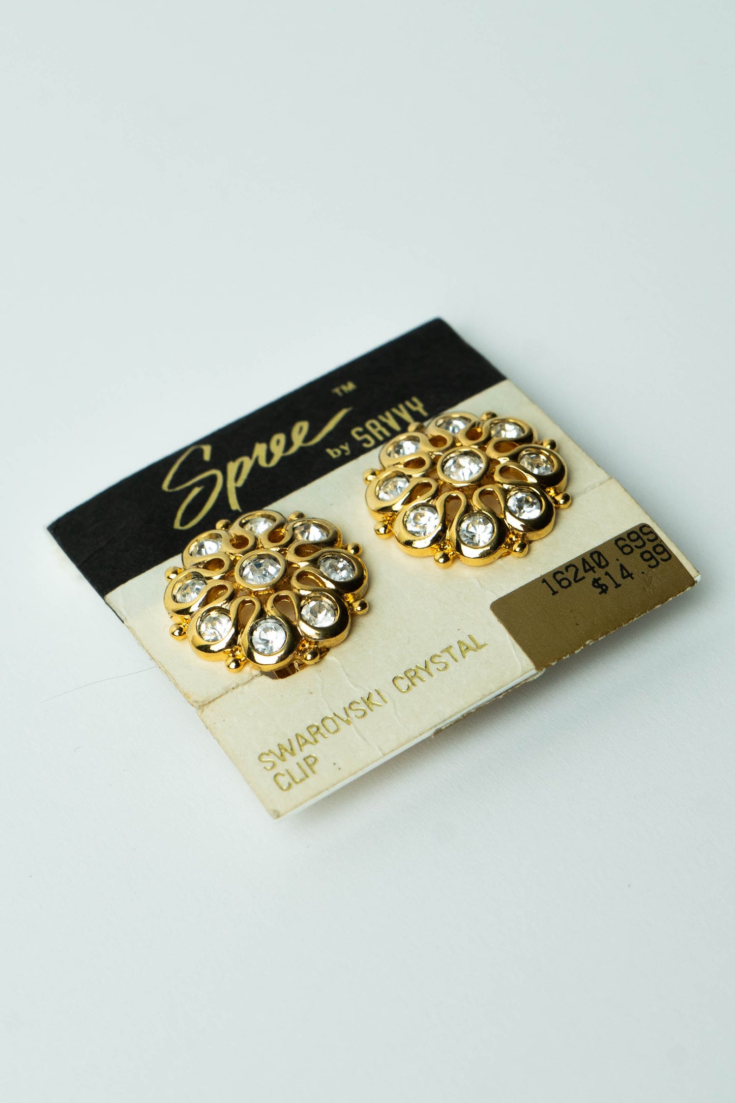 The Swarovski Spree by Savvy "Rosace de Cristal" Clip-On Earrings