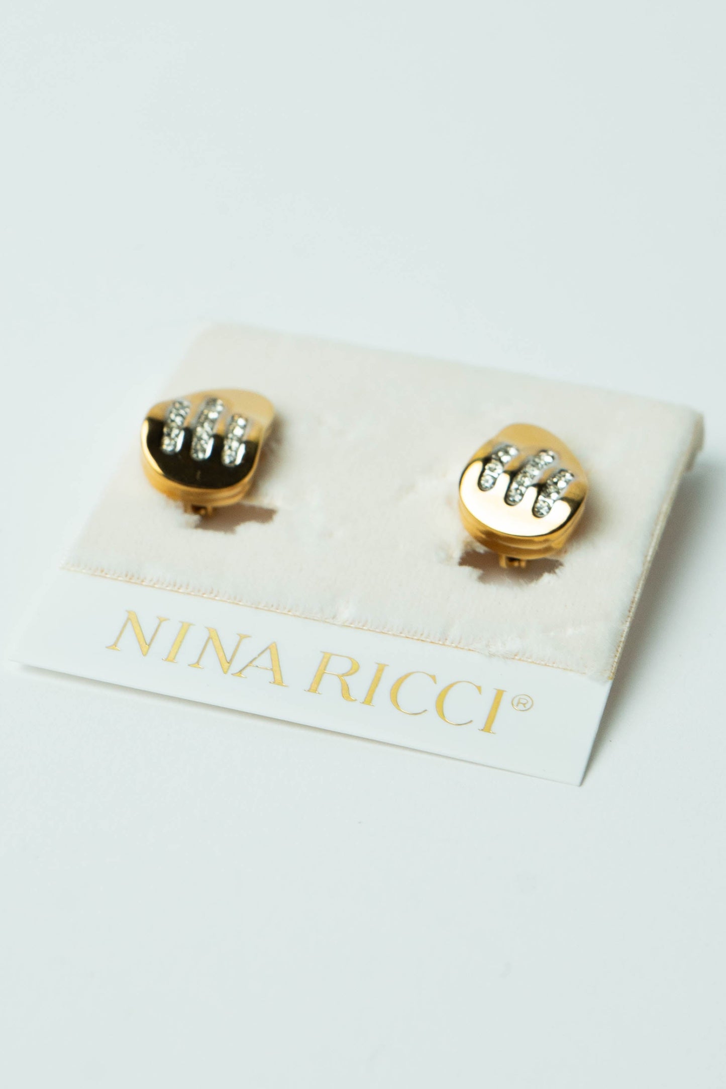 The Nina Ricci "Sillons de Lumière" Clip-On Earrings