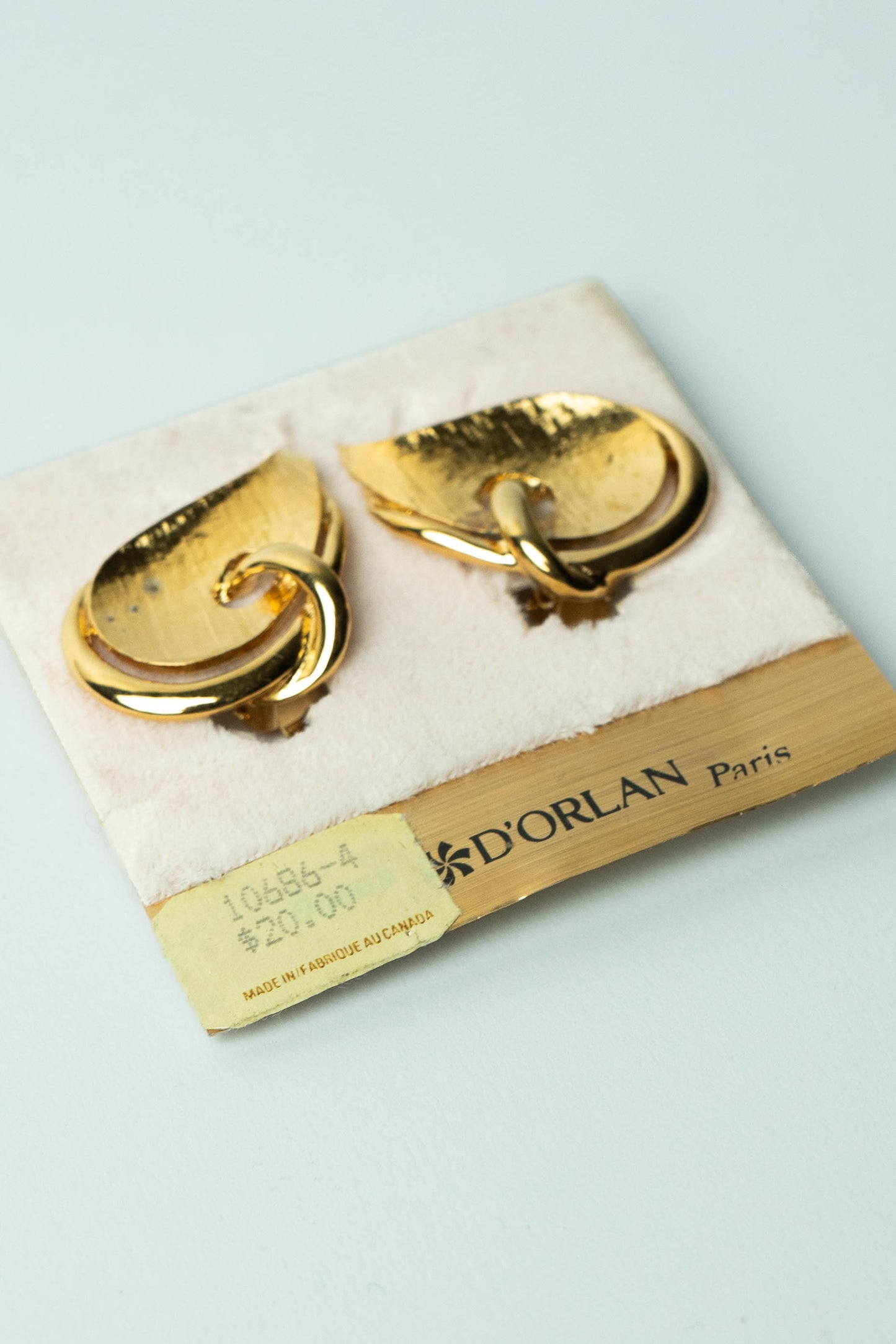 The D'Orlan "Feuille de Satin d'Or" Clip-On Earrings
