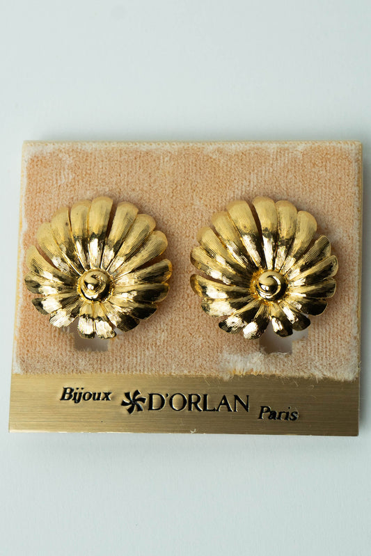 The D'Orlan "Chrysanthème d'Or" Clip-On Earrings