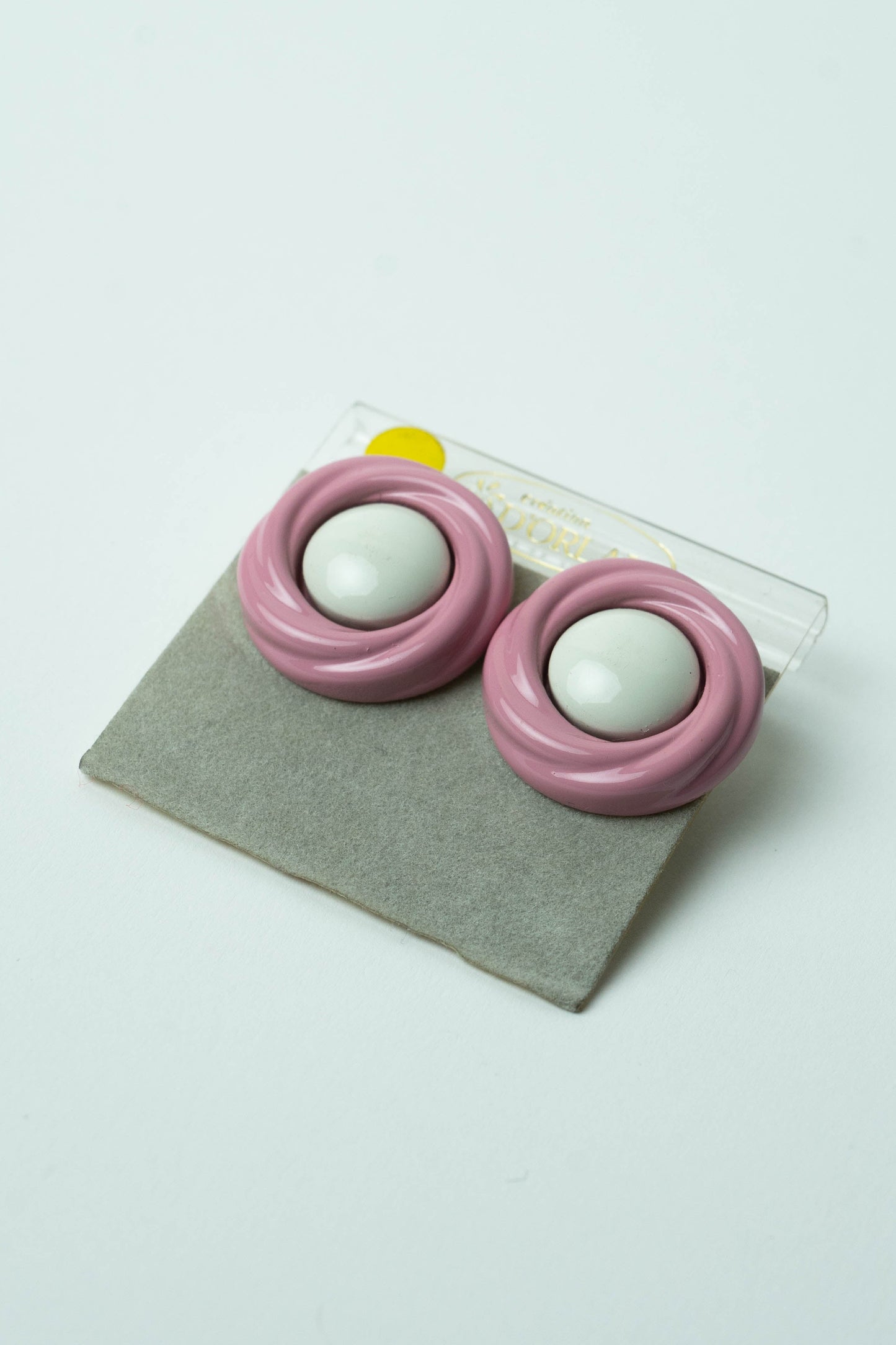 The D'Orlan "Tourbillon de Rose et Blanc" Clip-On Earrings