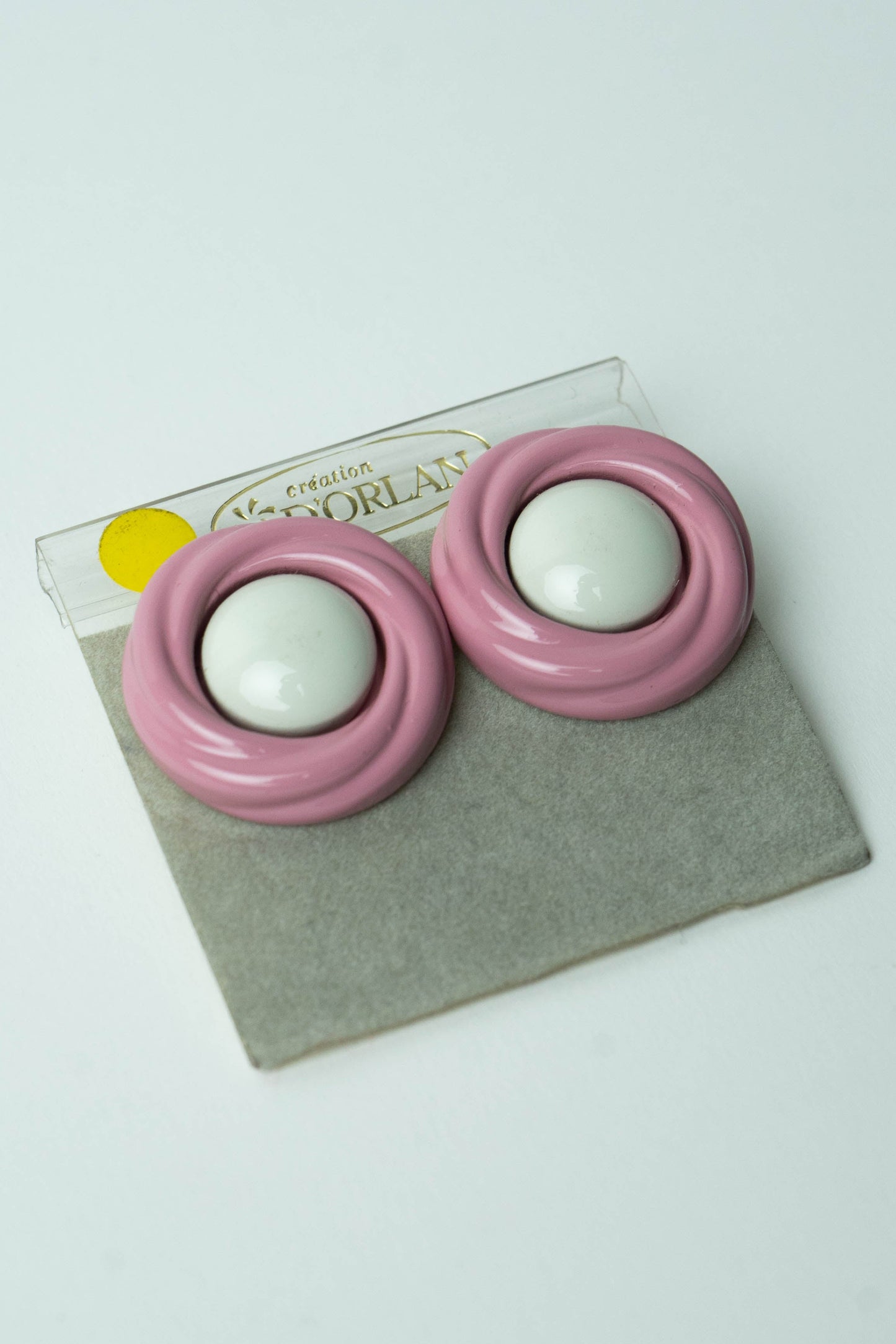 The D'Orlan "Tourbillon de Rose et Blanc" Clip-On Earrings
