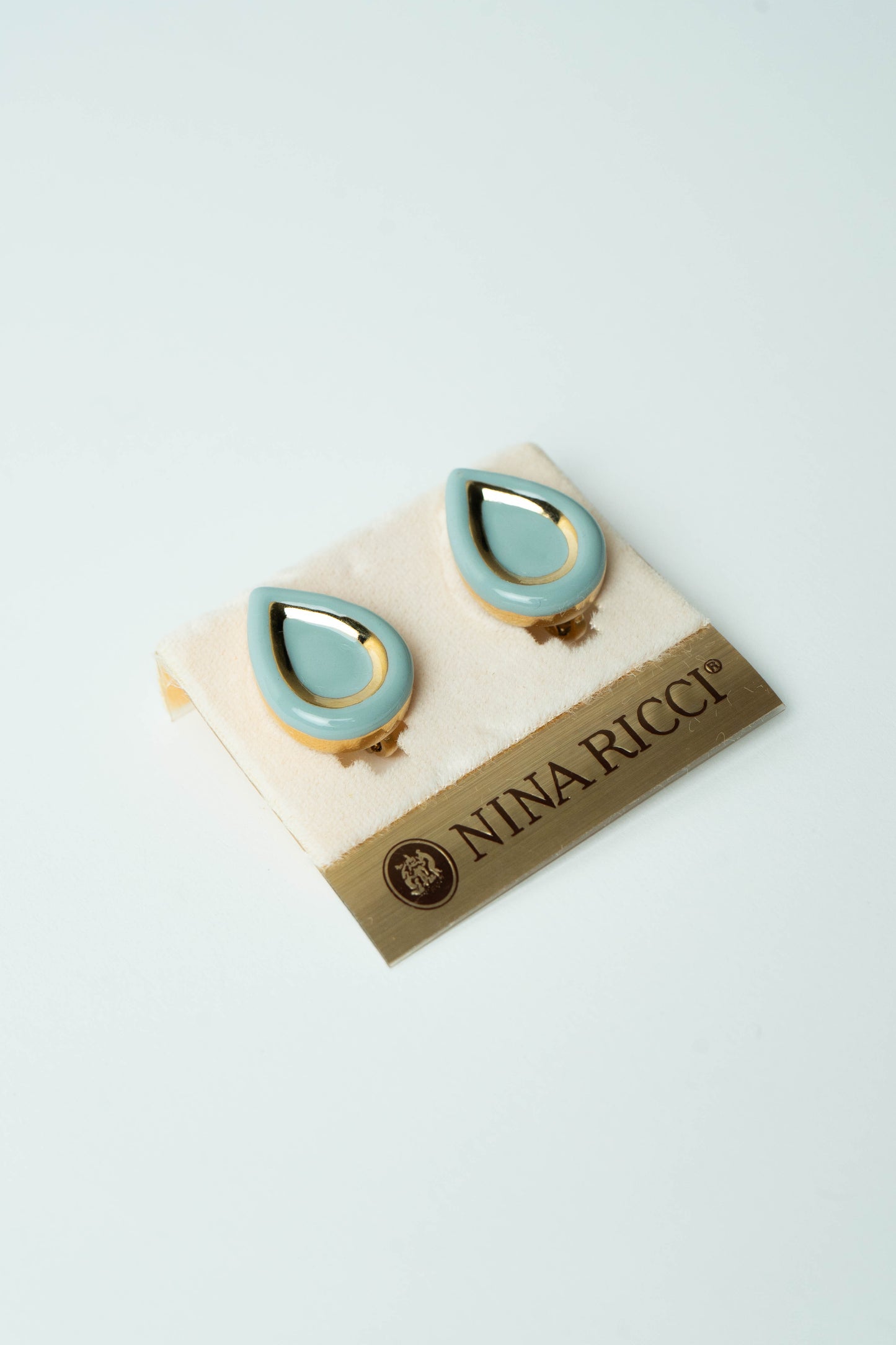 The Nina Ricci "Goutte d'Émail Céladon" Clip-On Earrings