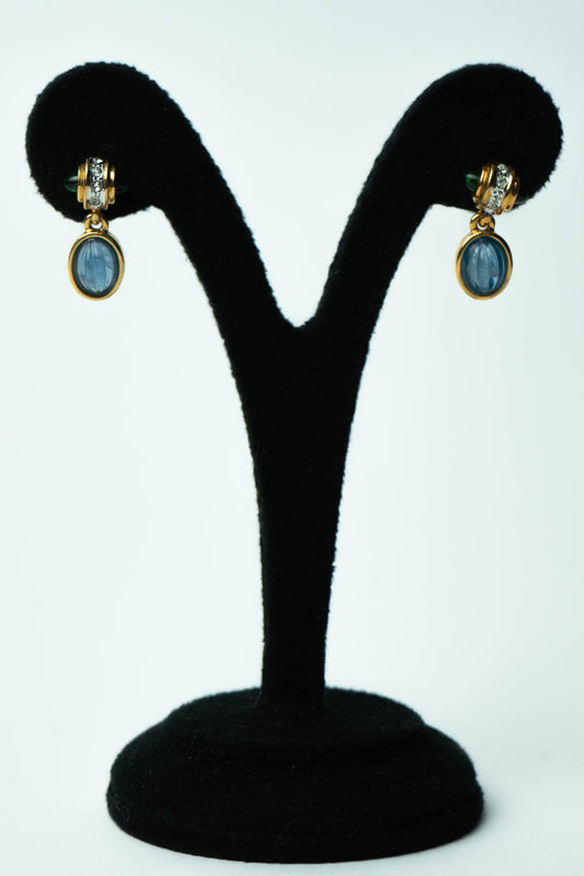 The Alpha "Cabochon d'Azur" Drop Earrings
