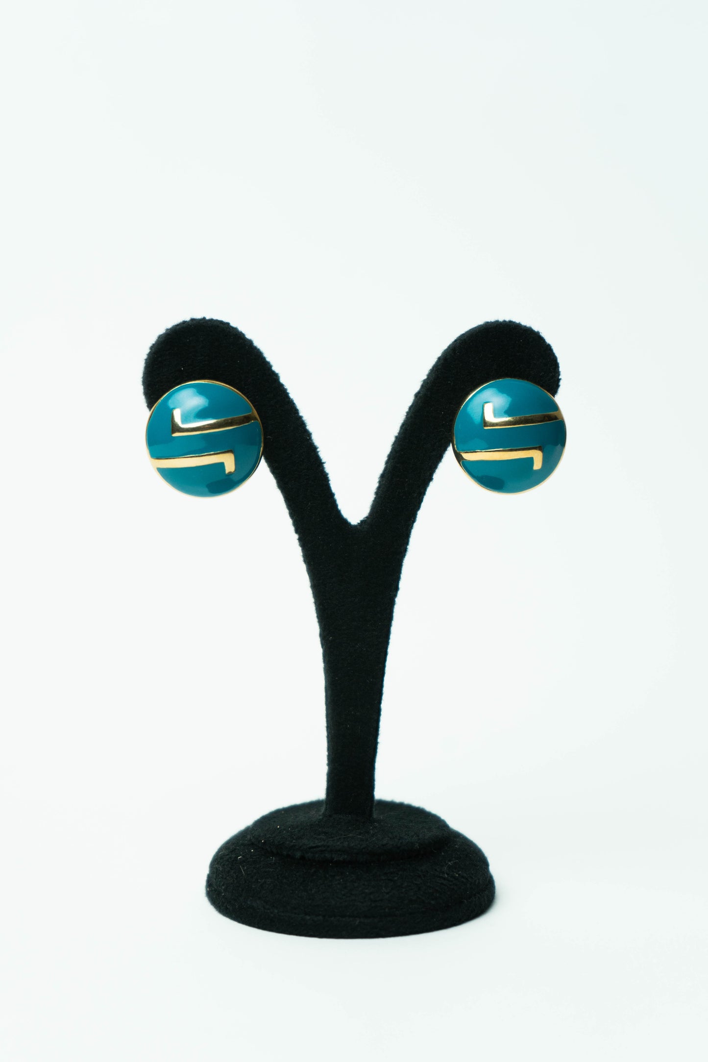 The Nina Ricci Labyrinthe Enamel Button Earrings