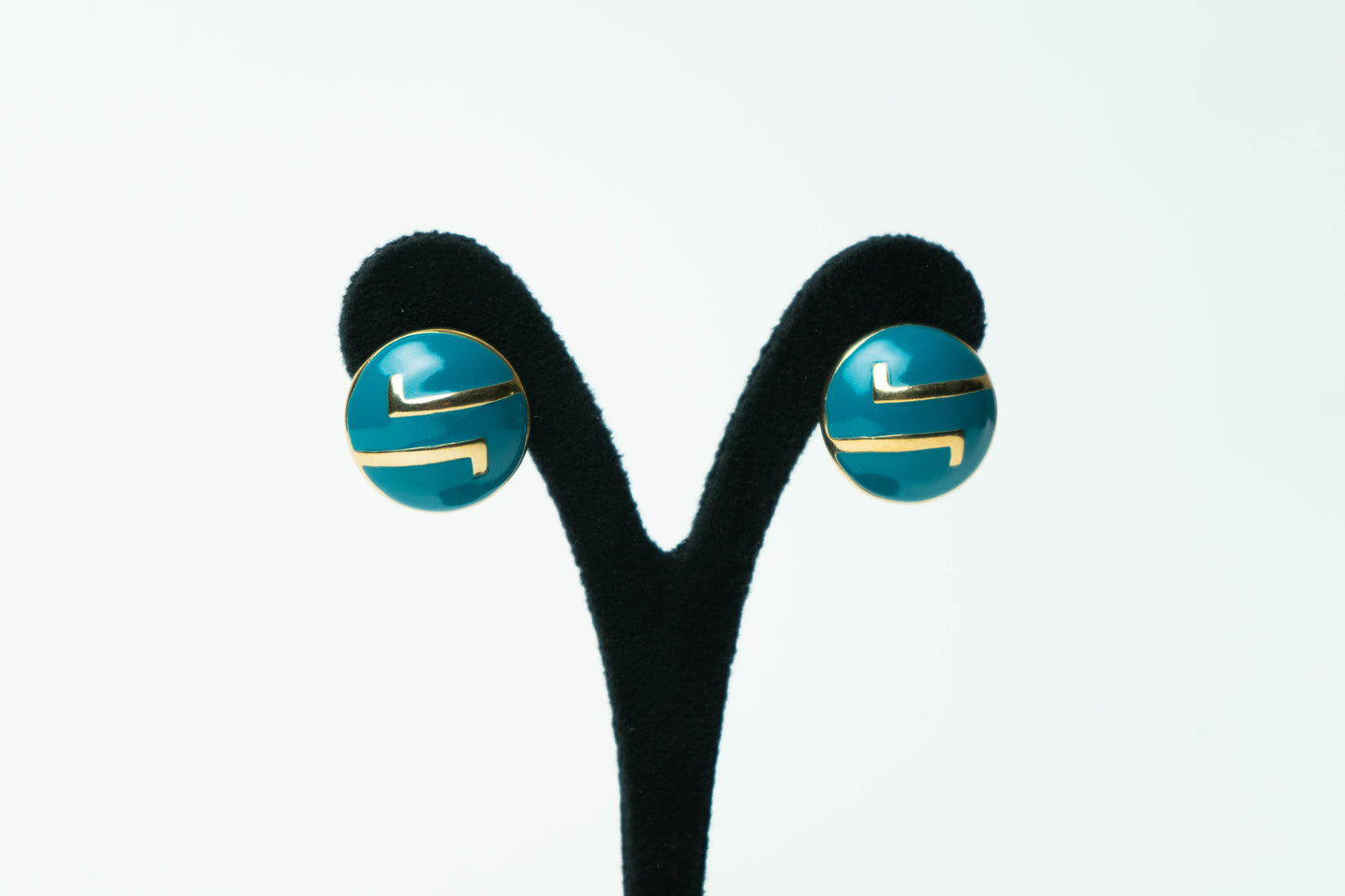 The Nina Ricci Labyrinthe Enamel Button Earrings