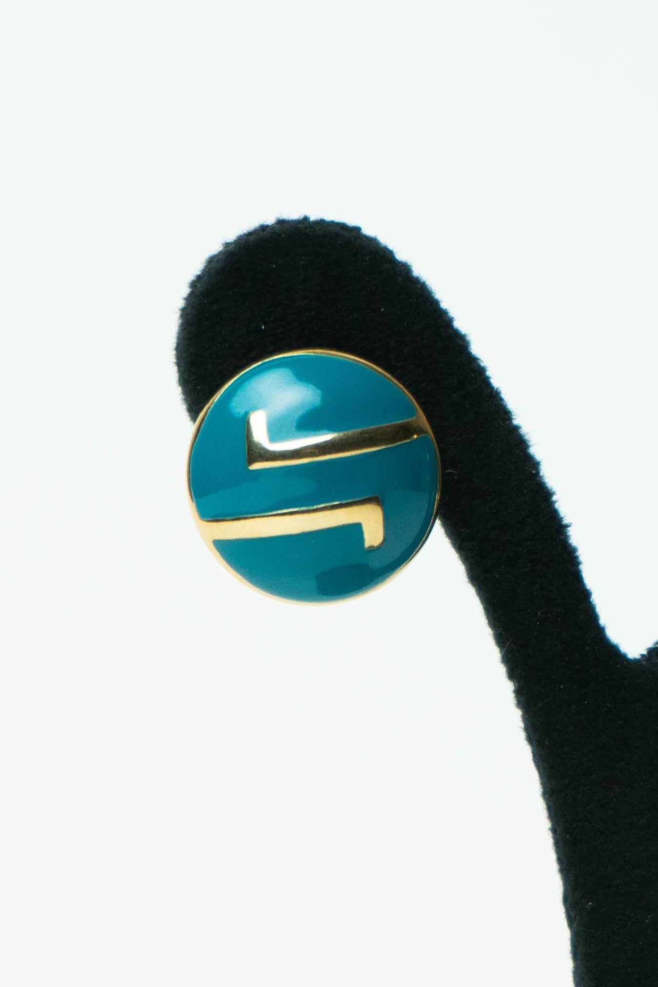 The Nina Ricci Labyrinthe Enamel Button Earrings
