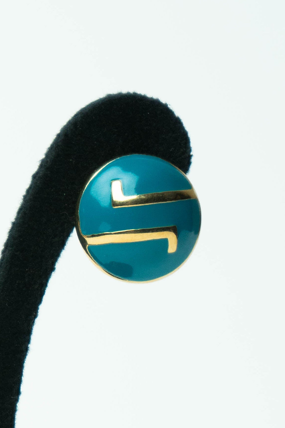 The Nina Ricci Labyrinthe Enamel Button Earrings