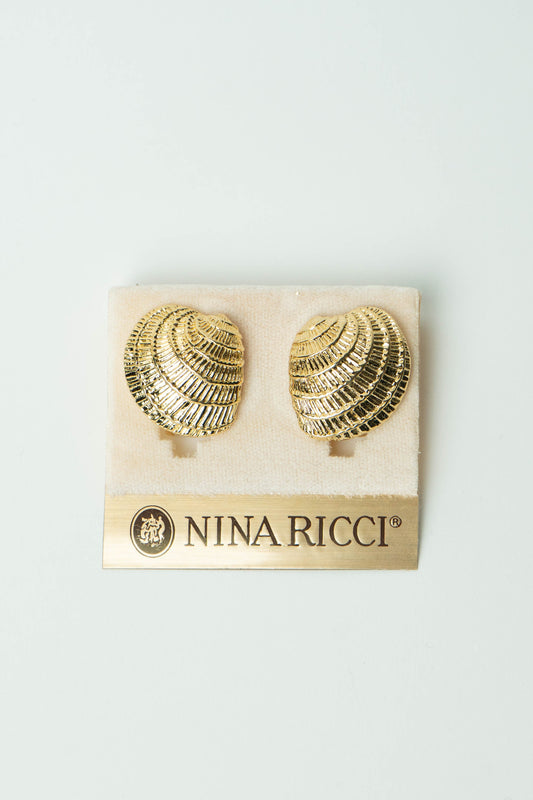 The Nina Ricci Coquillage Textured Shell Earrings