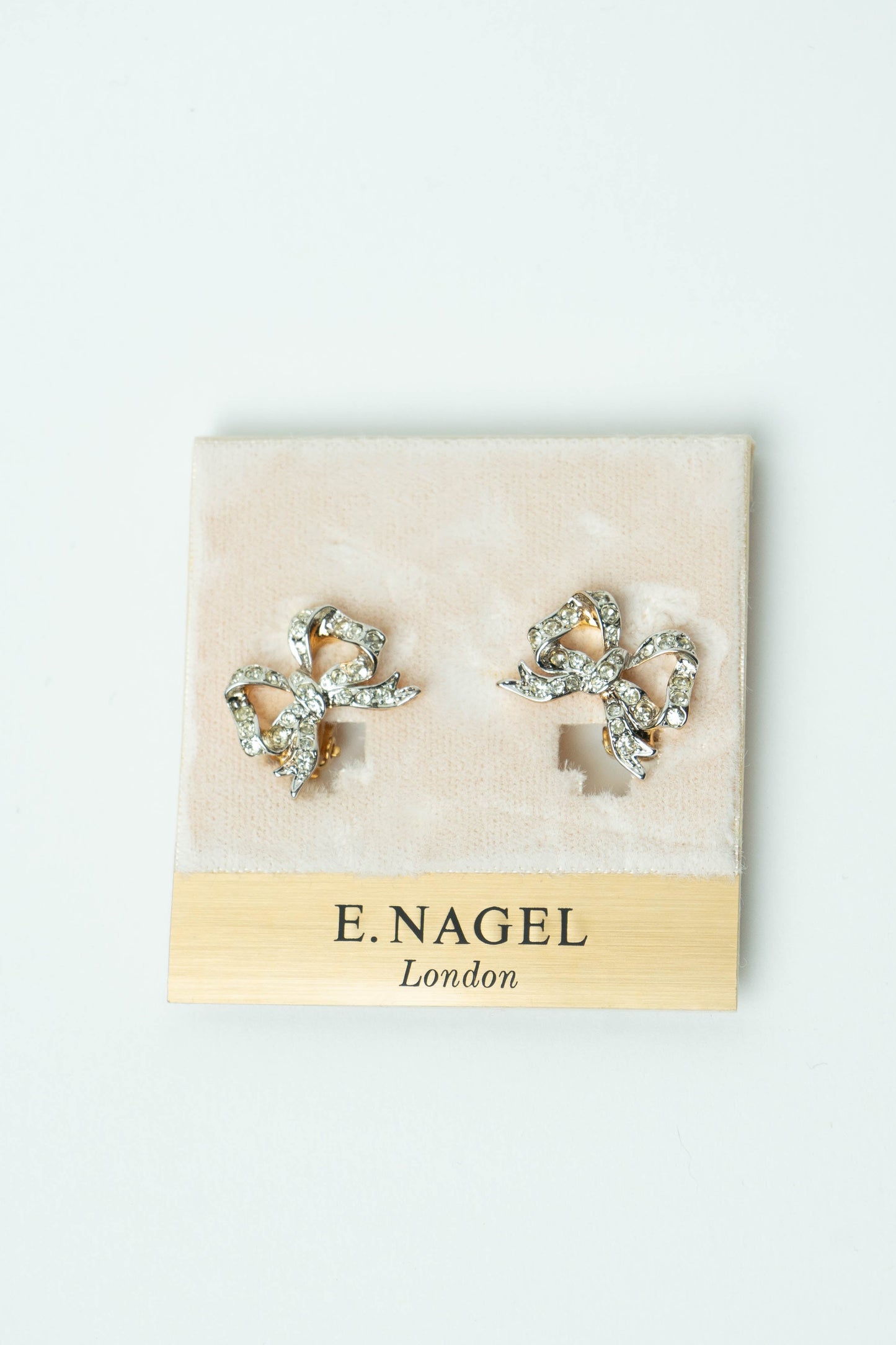 The E. Nagel Crystal Ruban Bow Earrings