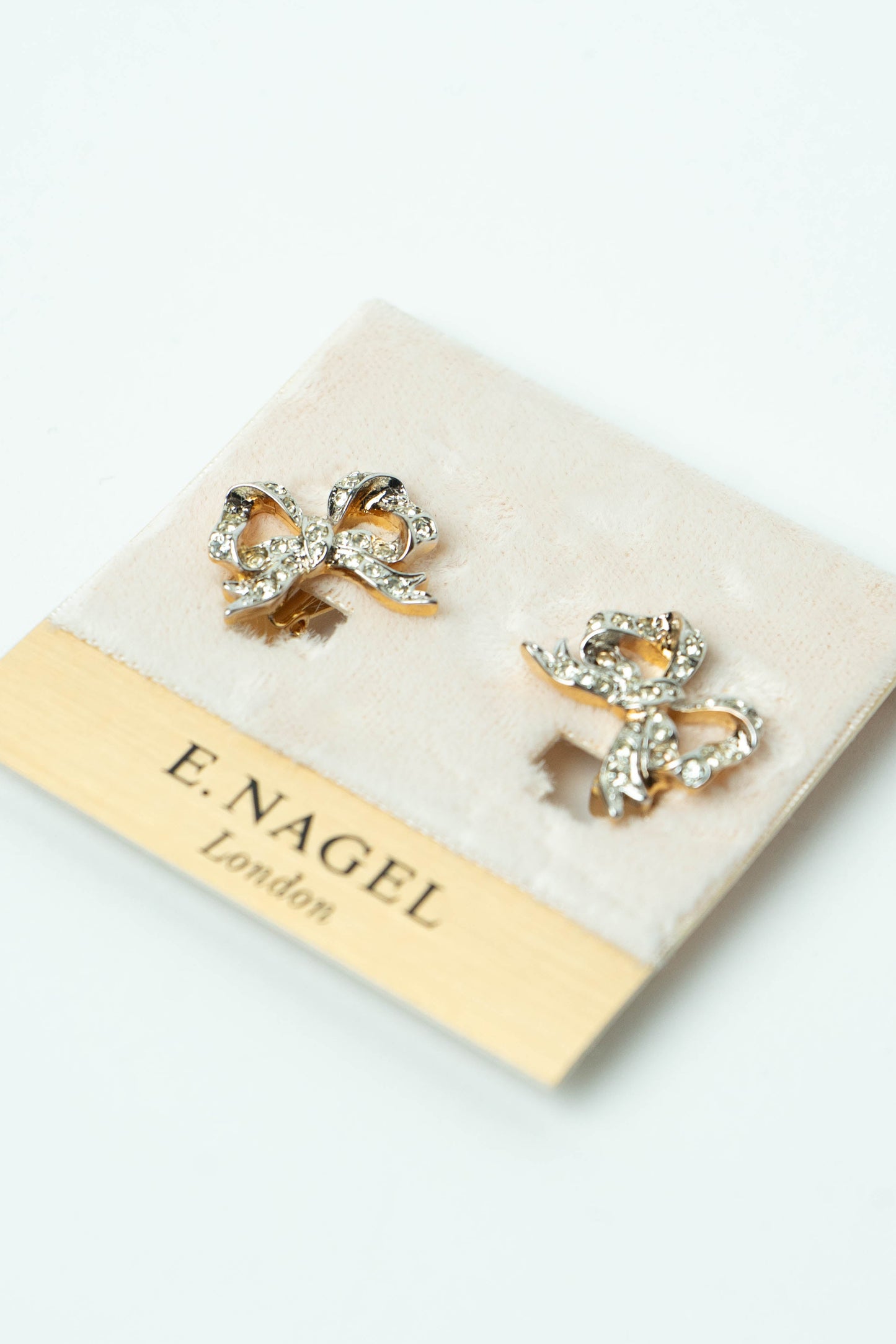 The E. Nagel Crystal Ruban Bow Earrings