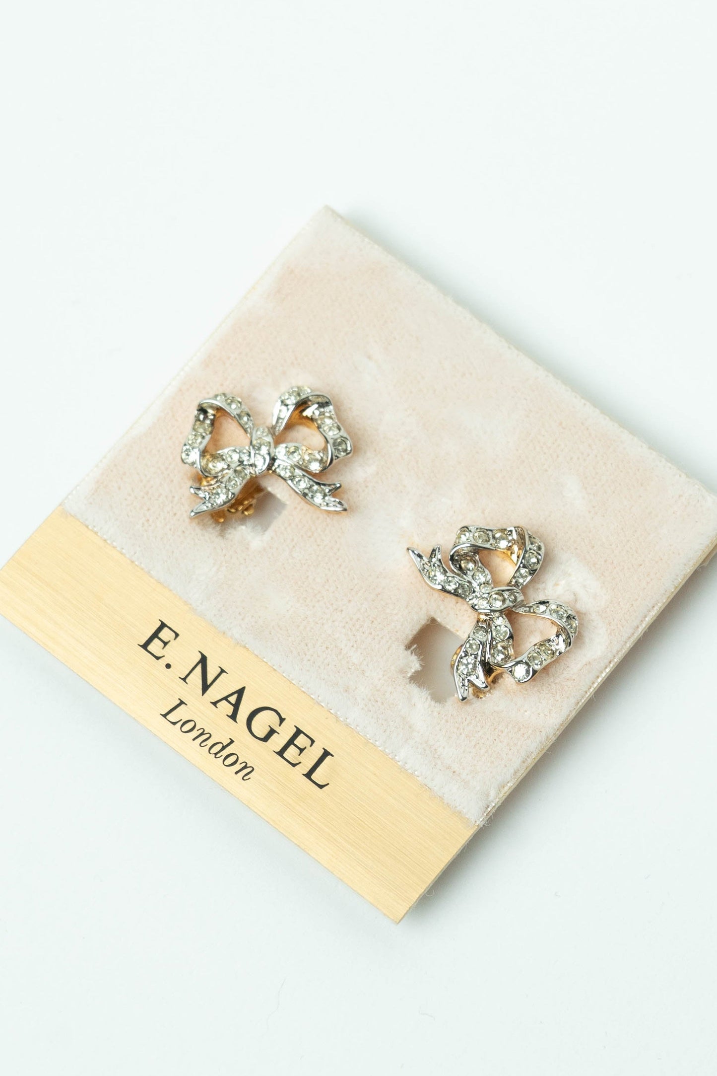 The E. Nagel Crystal Ruban Bow Earrings