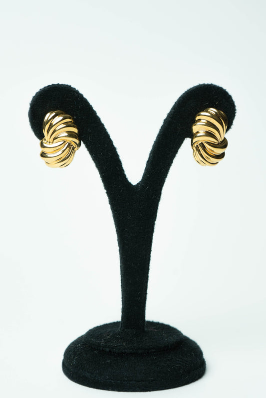 The Nina Ricci Torsade Ribbed Knot Earrings