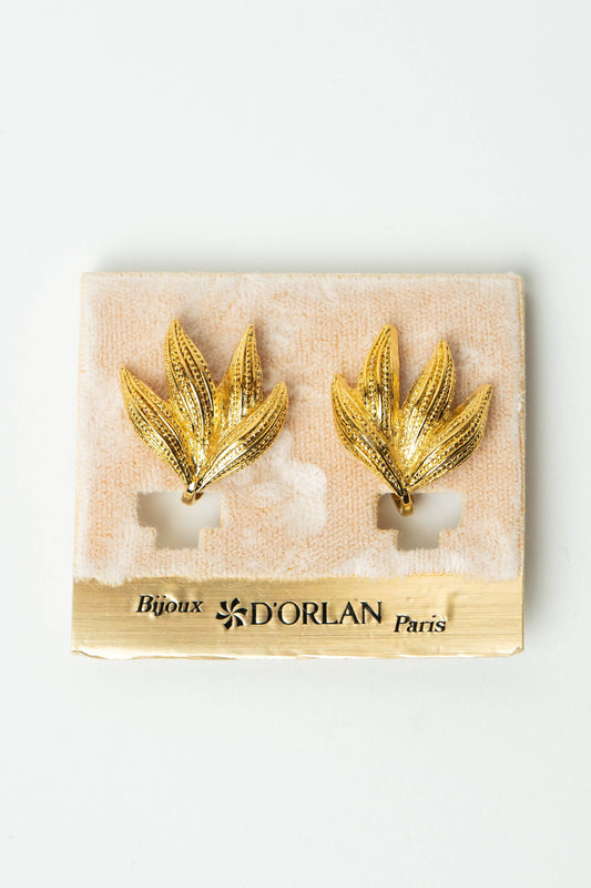 The D'Orlan Feuillage Textured Leaf Earrings