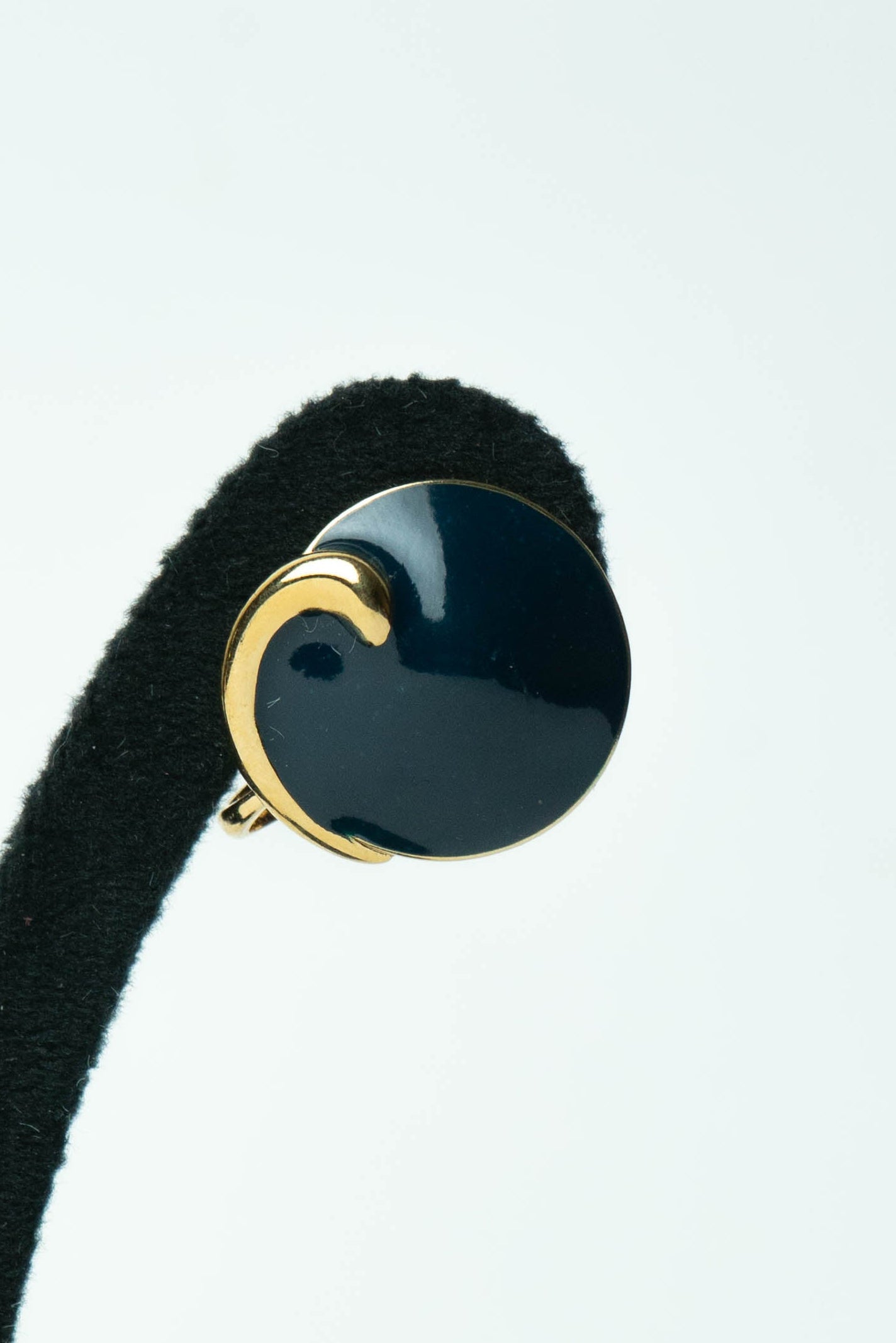 The Nina Ricci Volute Enamel Button Earrings