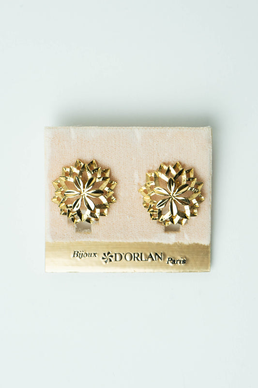 The D’Orlan Tournesol Diamond-Cut Button Earrings