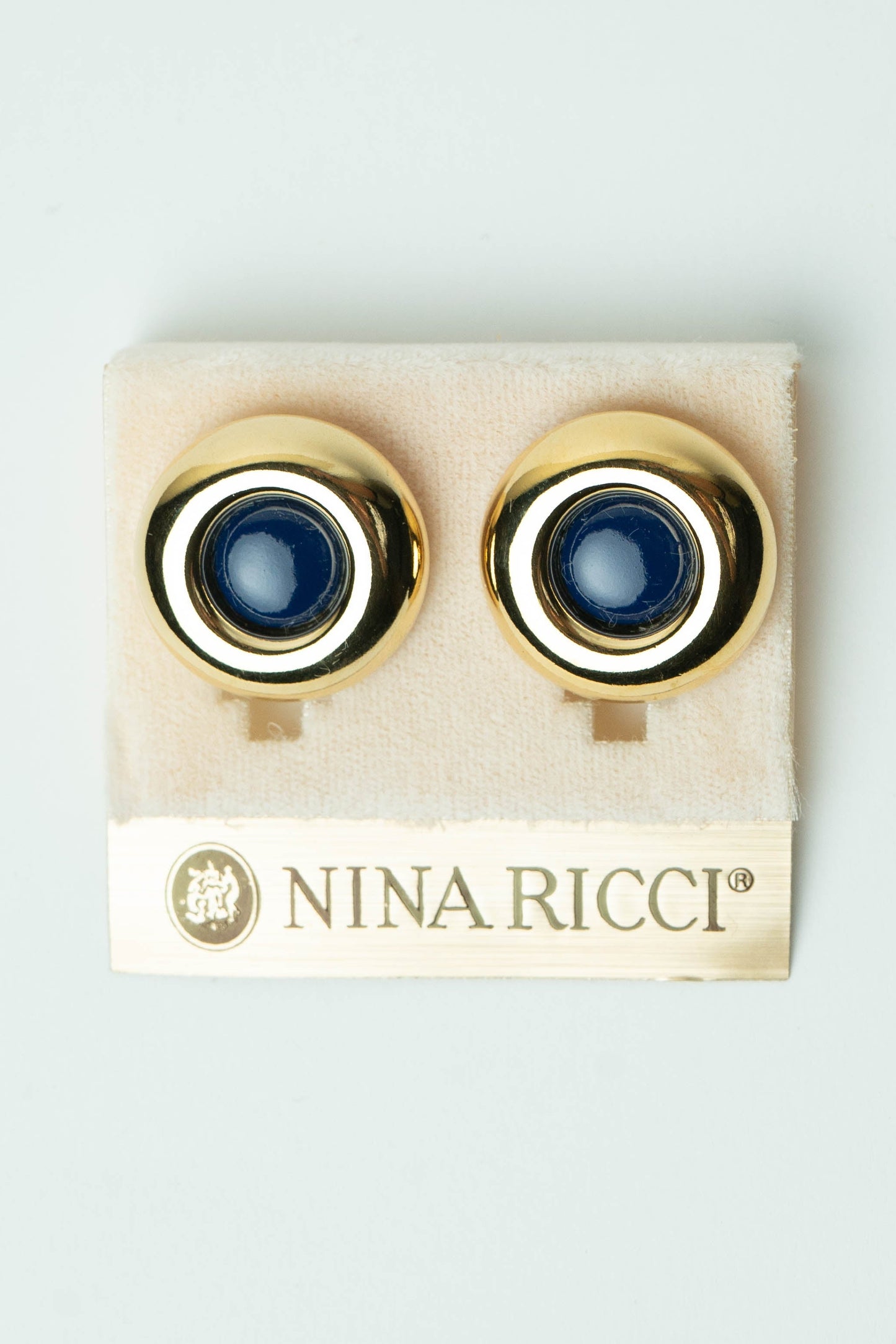 The Nina Ricci Éclat Bleu Button Earrings