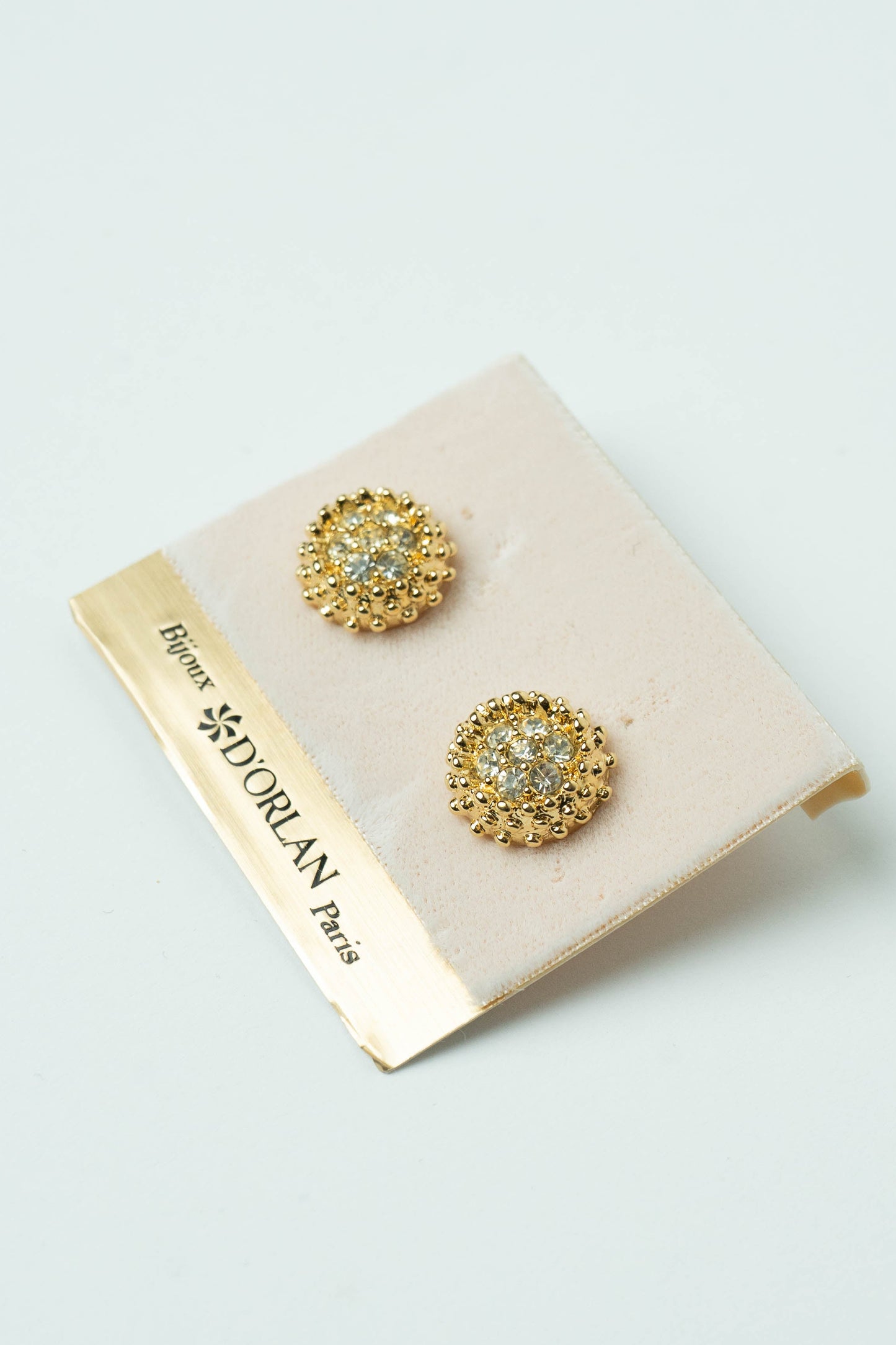 The D’Orlan Pavé d’Étoiles Granulated Button Earrings