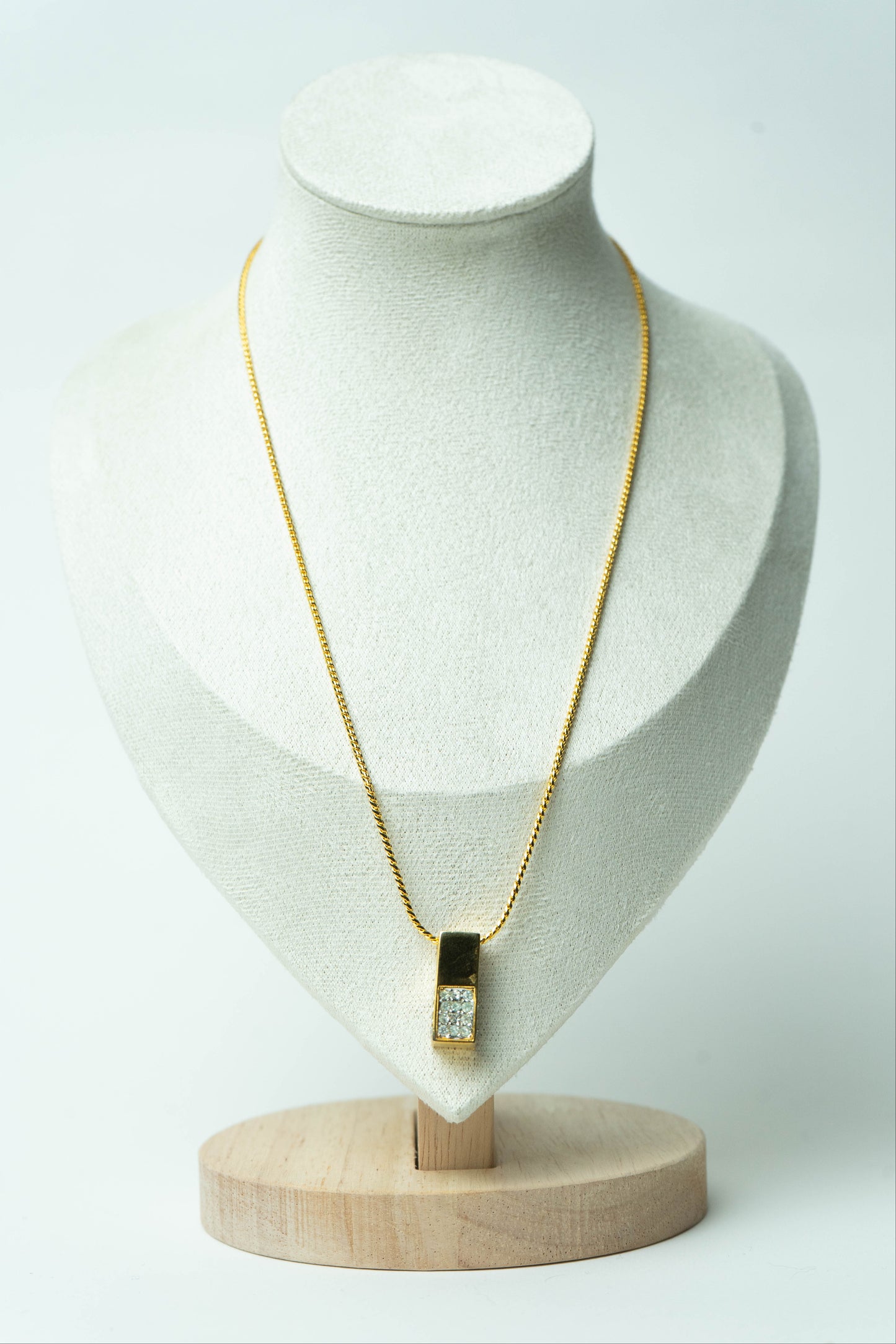 The Nina Ricci Carré Pavé Slide Necklace