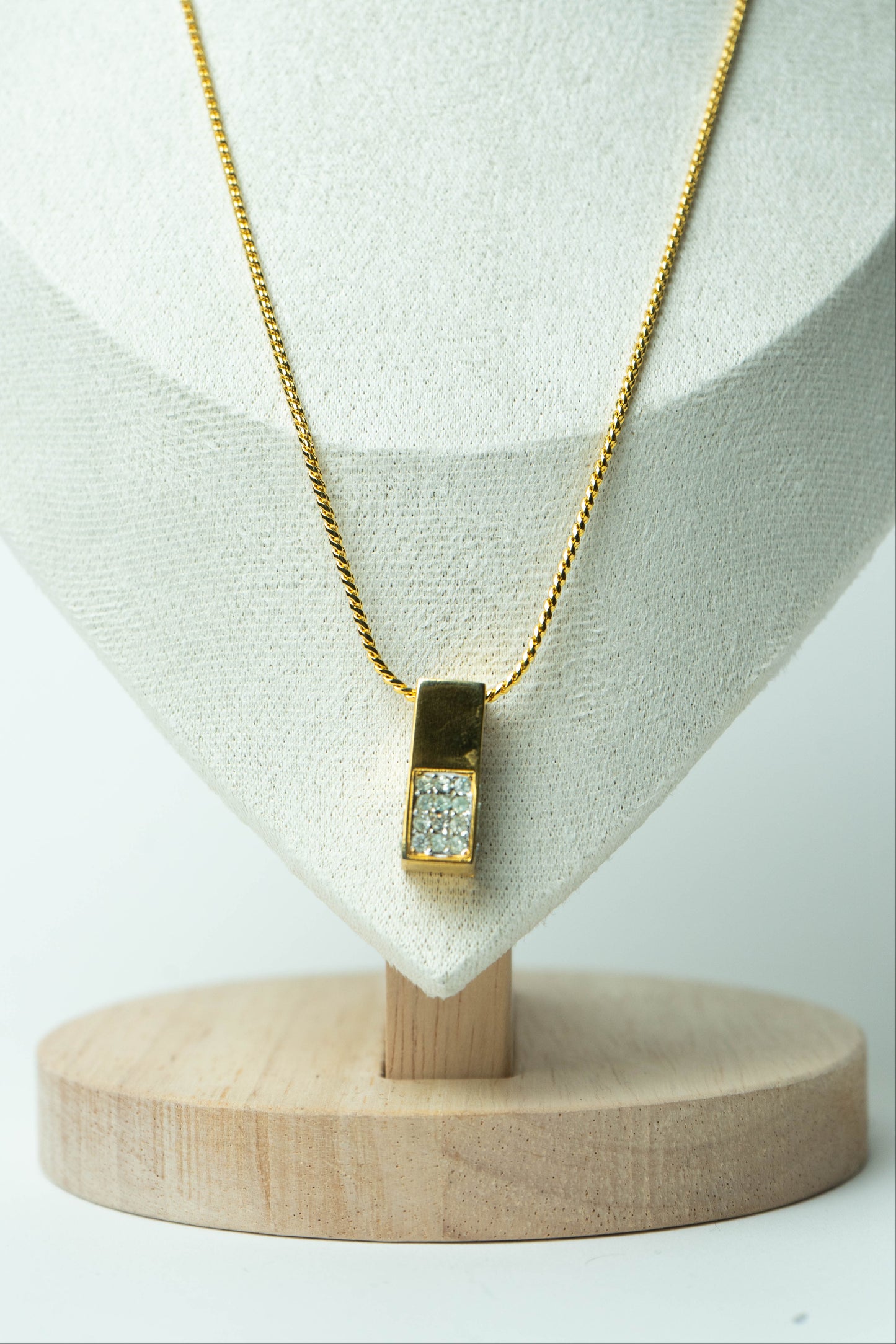 The Nina Ricci Carré Pavé Slide Necklace