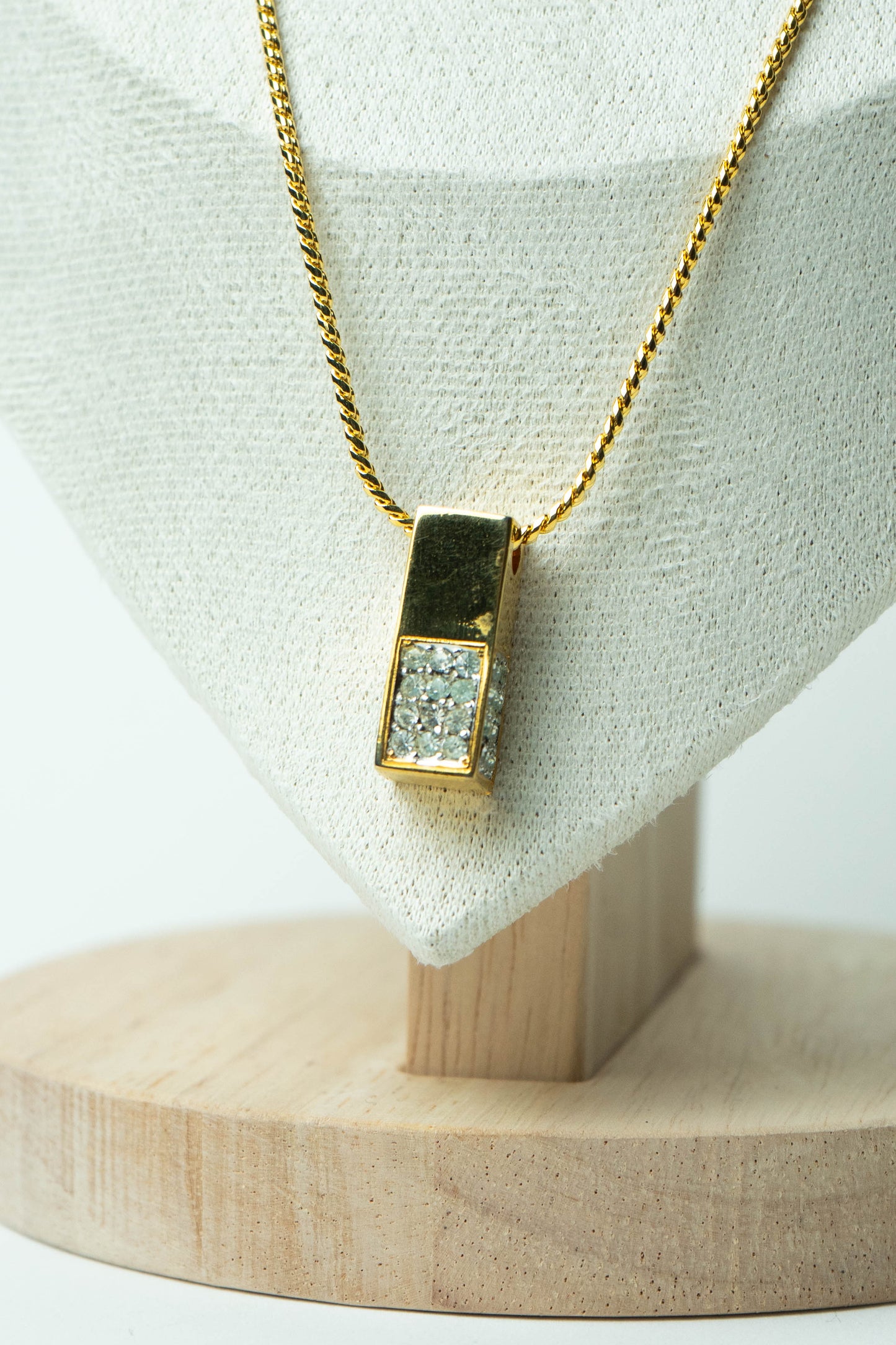 The Nina Ricci Carré Pavé Slide Necklace