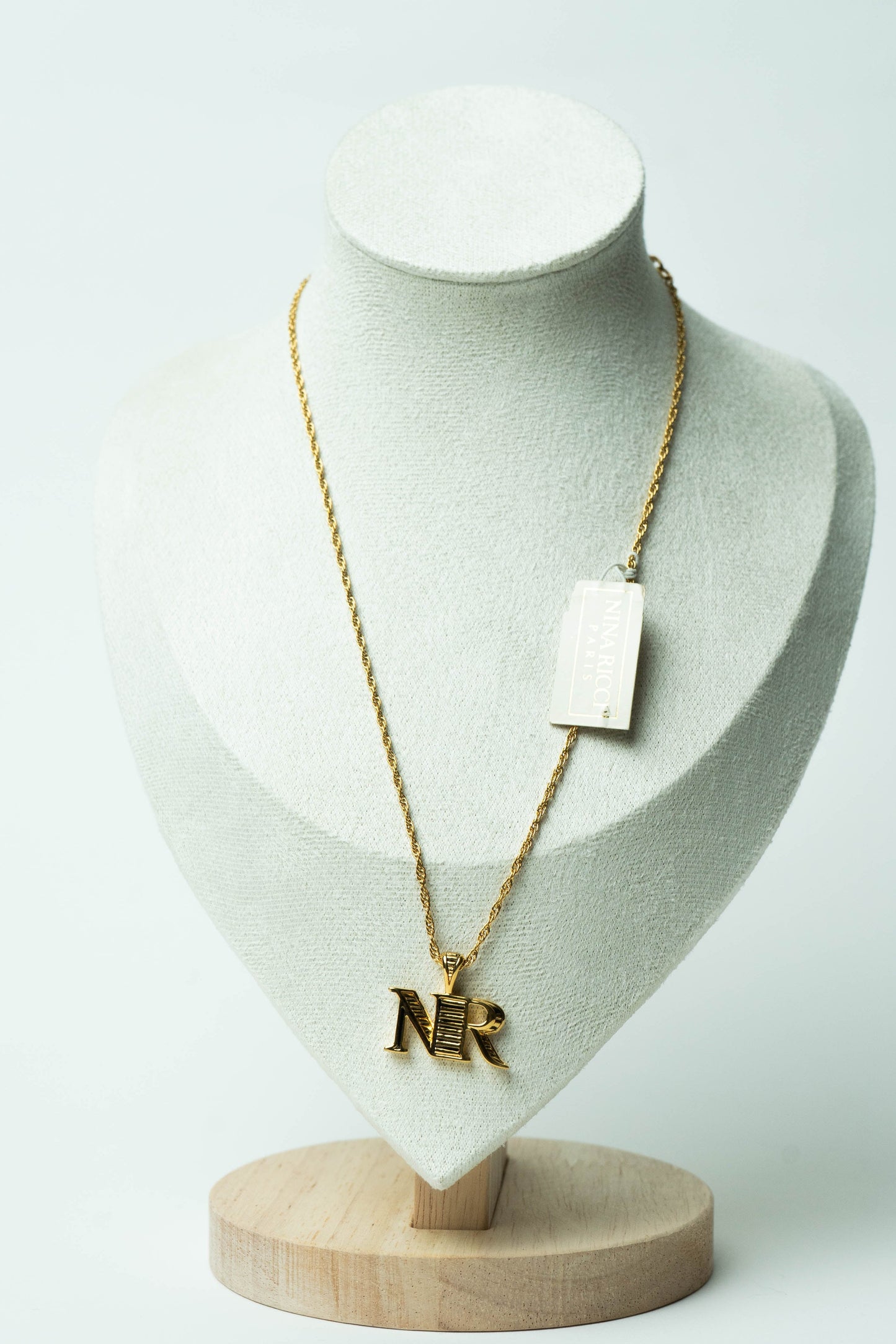 The Nina Ricci Monogramme Block Pendant Necklace