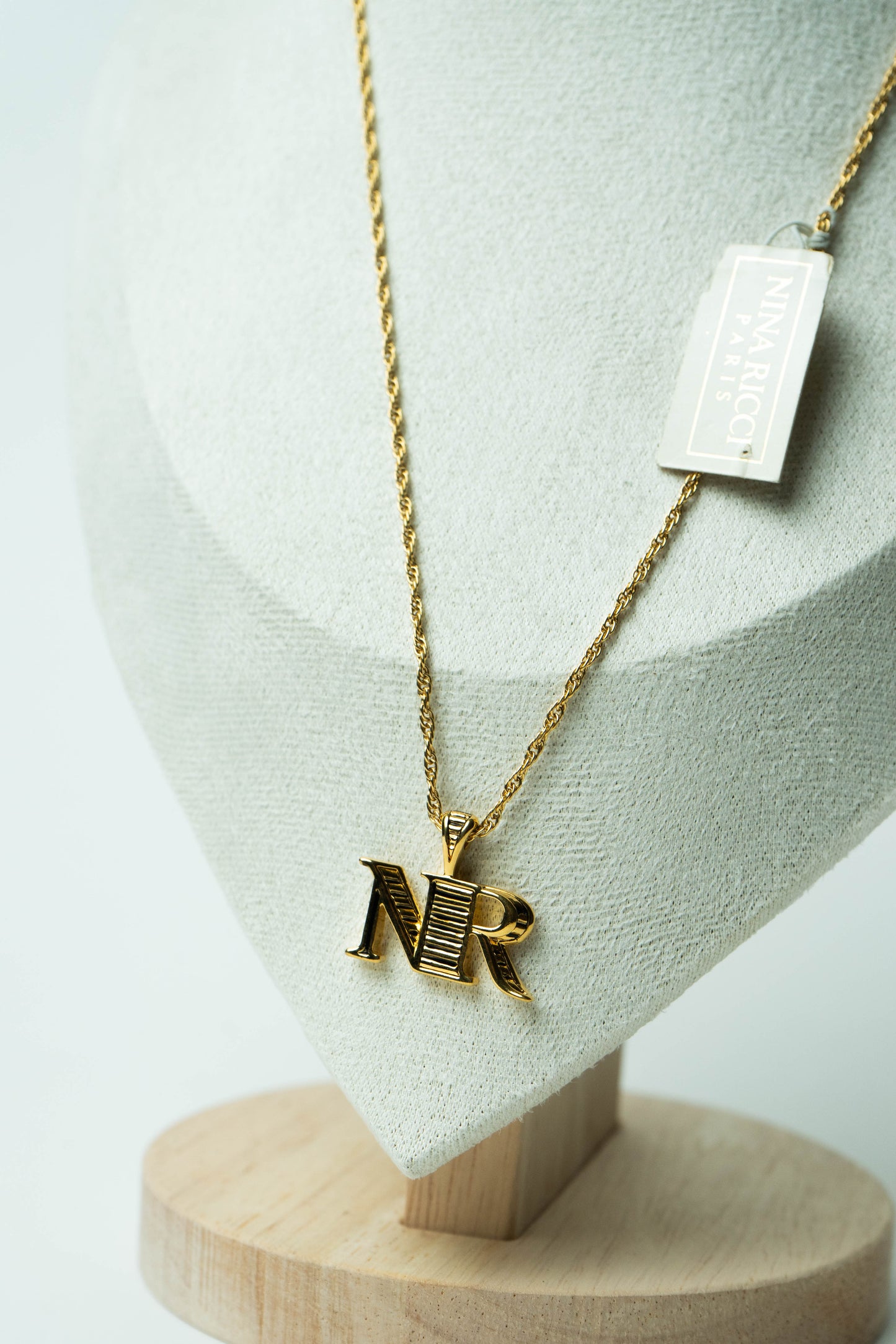 The Nina Ricci Monogramme Block Pendant Necklace