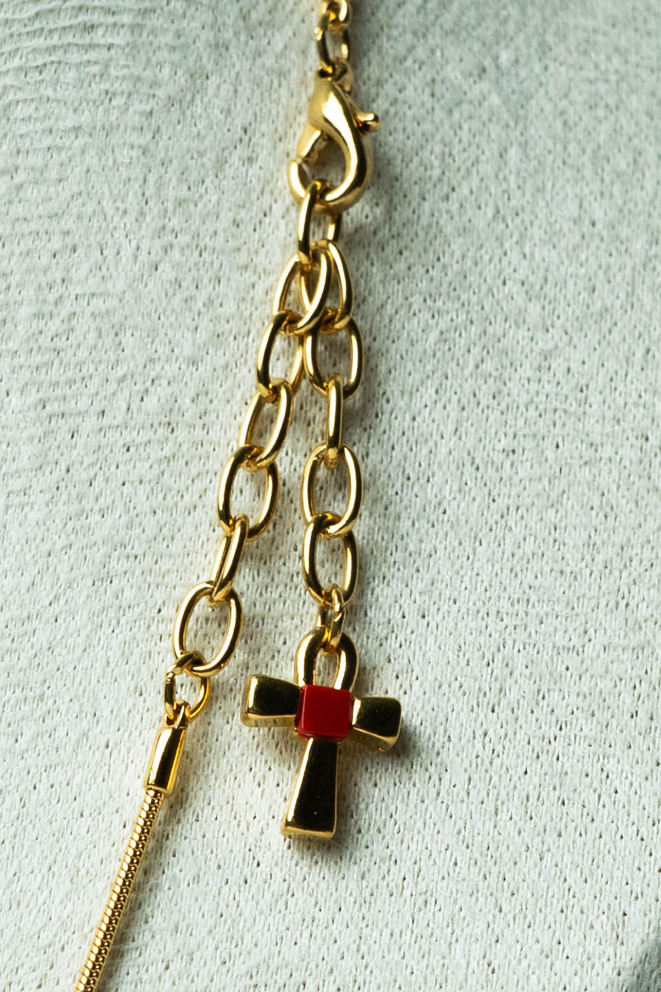 The D’Orlan Émail Rouge Monogramme Médaillon Necklace