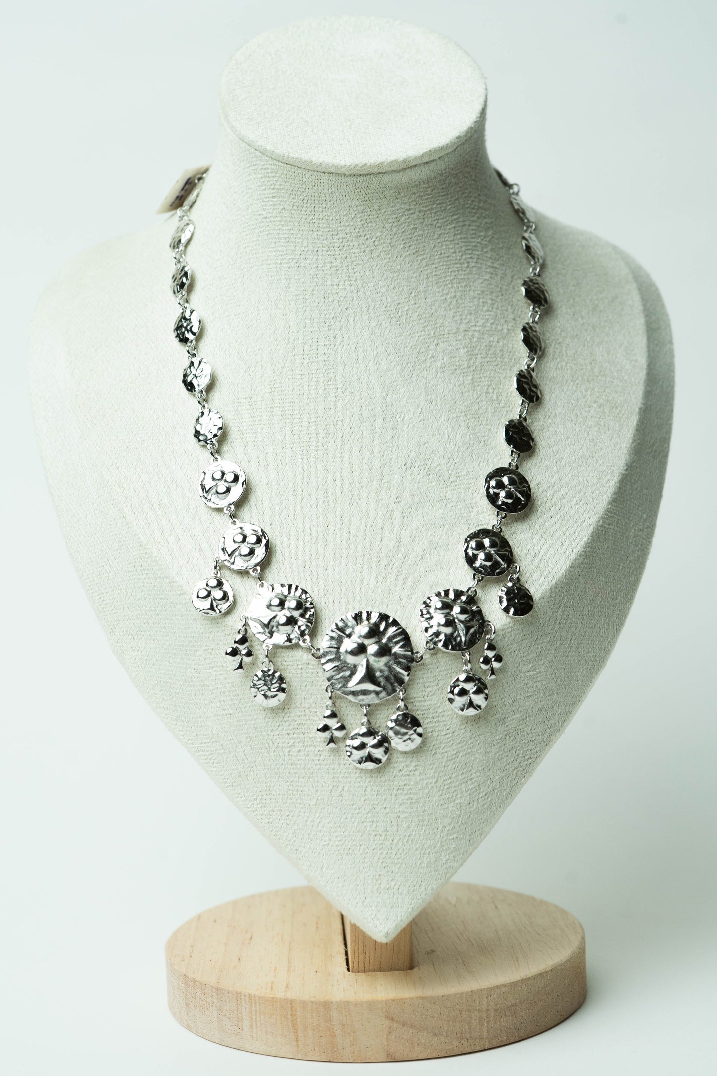 The D’Orlan Médaillon Soleil Tribal Fringe Necklace