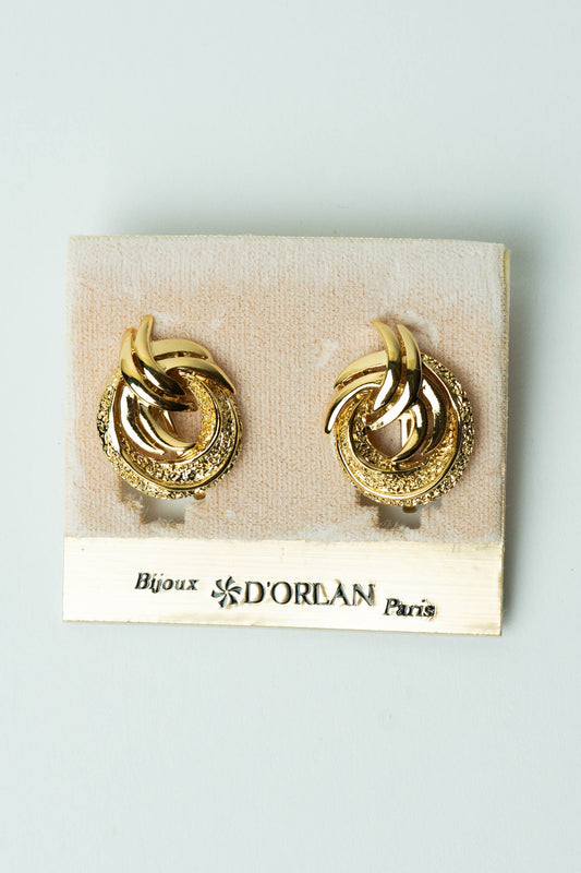 The D'Orlan Anneaux Entrelacés et Sablés Earrings