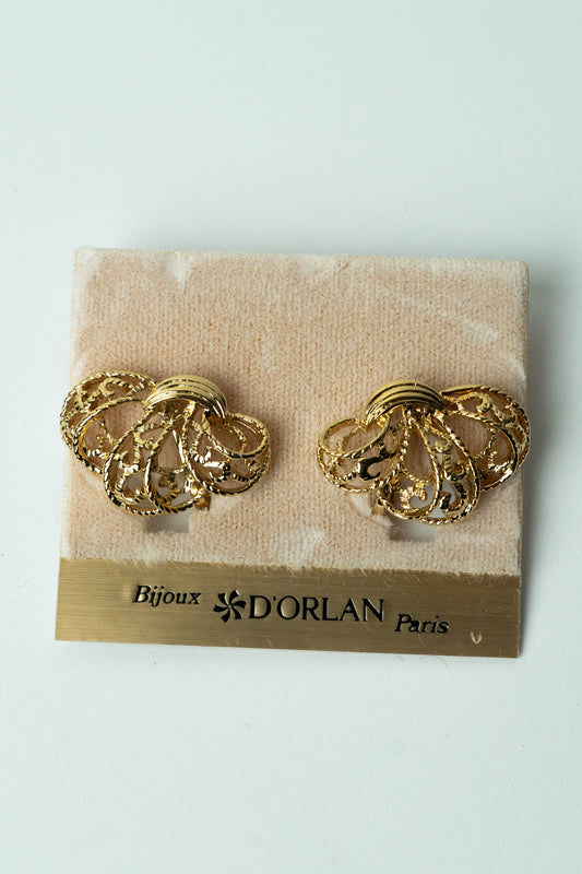 The D'Orlan Éventail en Filigrane Doré Earrings