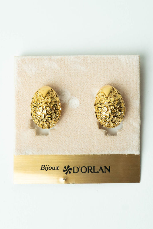 The D'Orlan Ovale en Filigrane Baroque Earrings