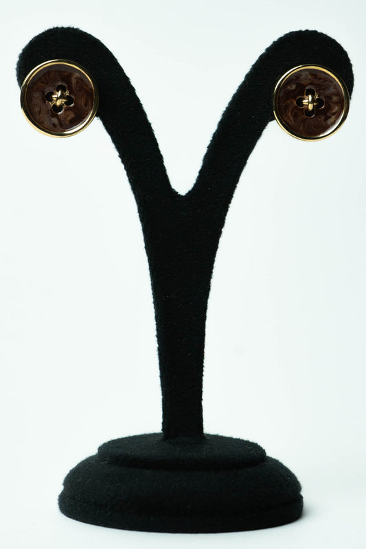 The D'Orlan Bouton de Couture Émail Marbré Earrings