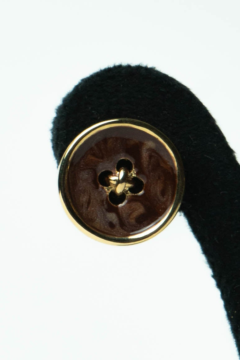 The D'Orlan Bouton de Couture Émail Marbré Earrings