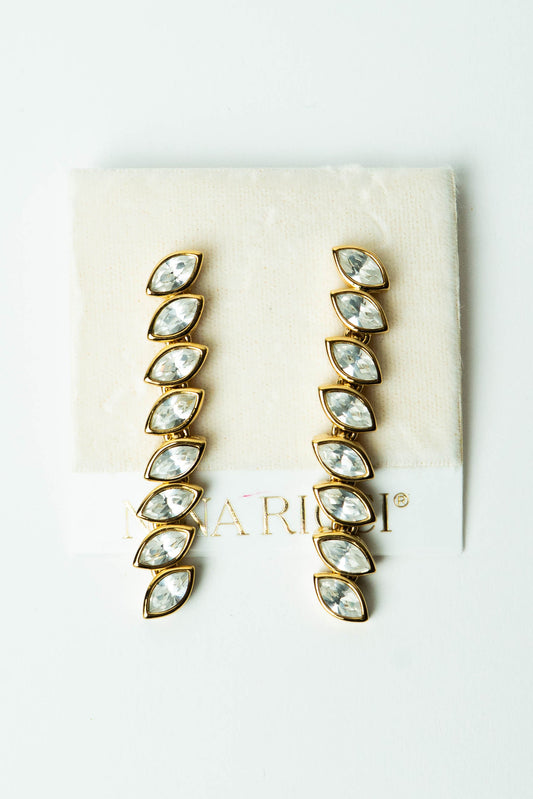 The Nina Ricci Épi de Cristal Marquise Stud Earrings