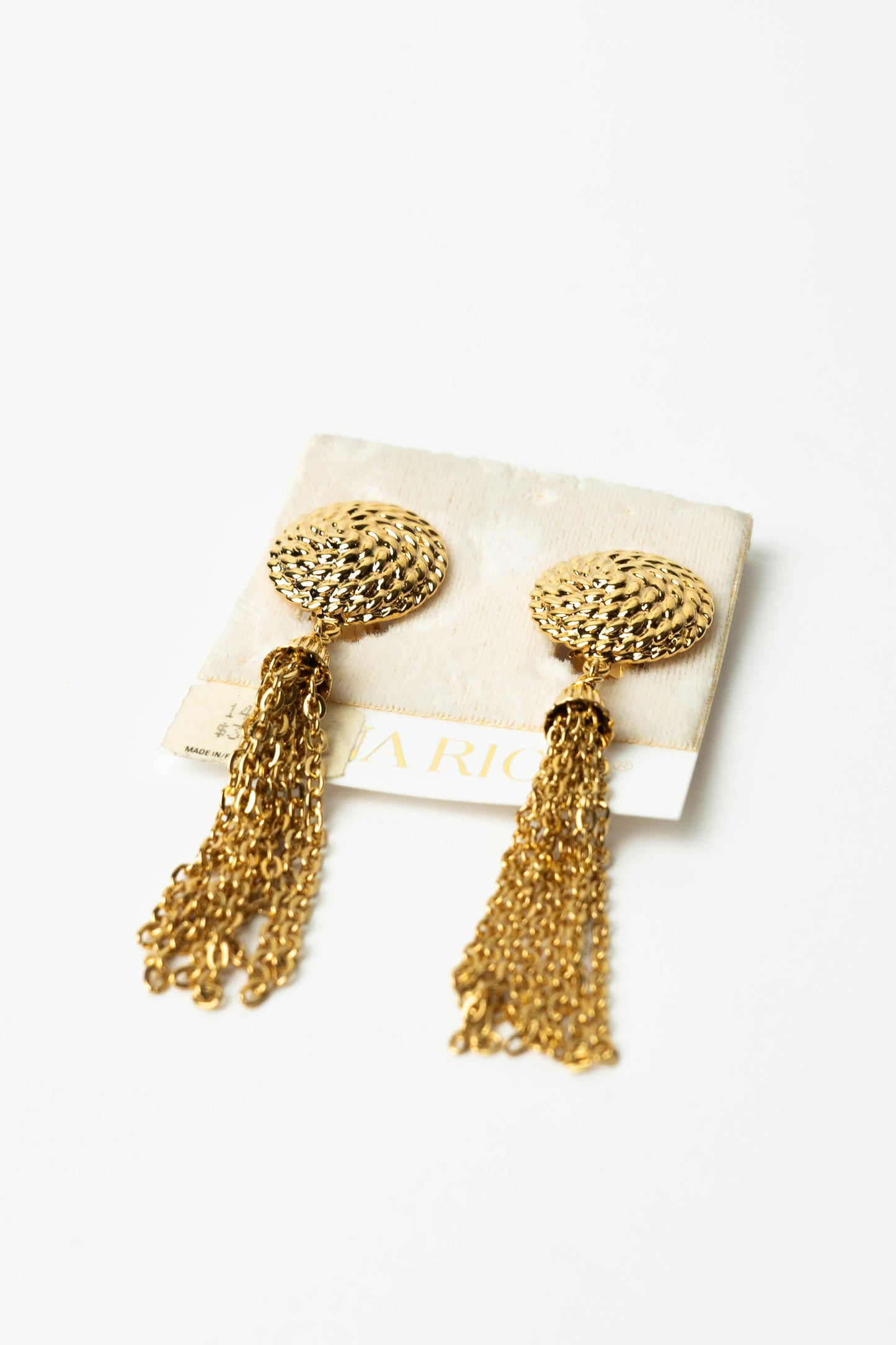 The Nina Ricci Tourbillon de Cordes et Franges d’Or Clip-On Earrings